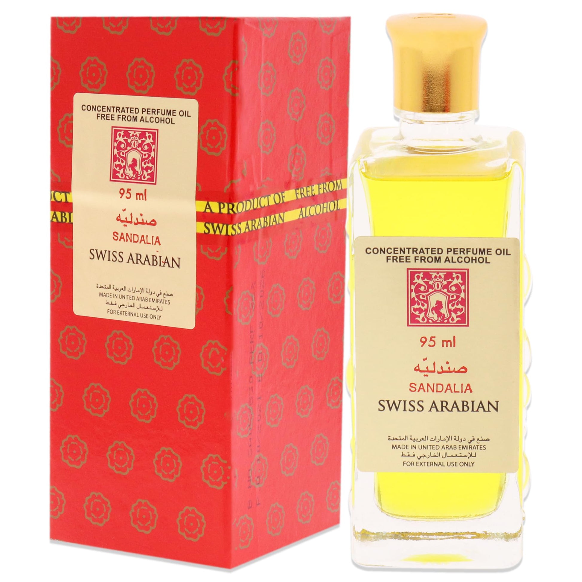 Swiss Arabian Sandalia - Luxury Products from Dubai - Long Lasting Personal Perfume Oil - A Seductive, Exceptionally Made, Signature Fragrance - The Luxurious Scent of Arabia - 3.2 oz - Medaid International