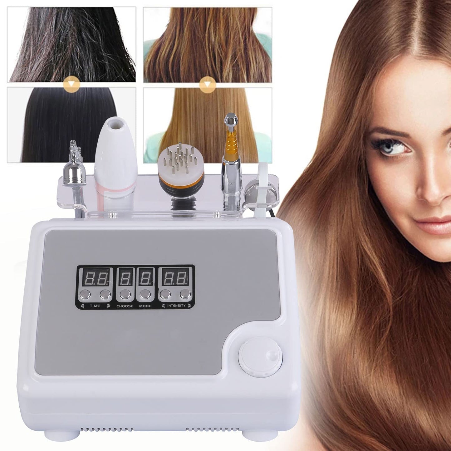 LyeXD Digital Microcurrent Scalp Care Device, 110V Anti-hair Loss Treatment Machine, Multifunctional Hair Care Scalp Massager w/Spray Gun, Scalp Care Analyzer Machine for Salon, Home - Medaid International