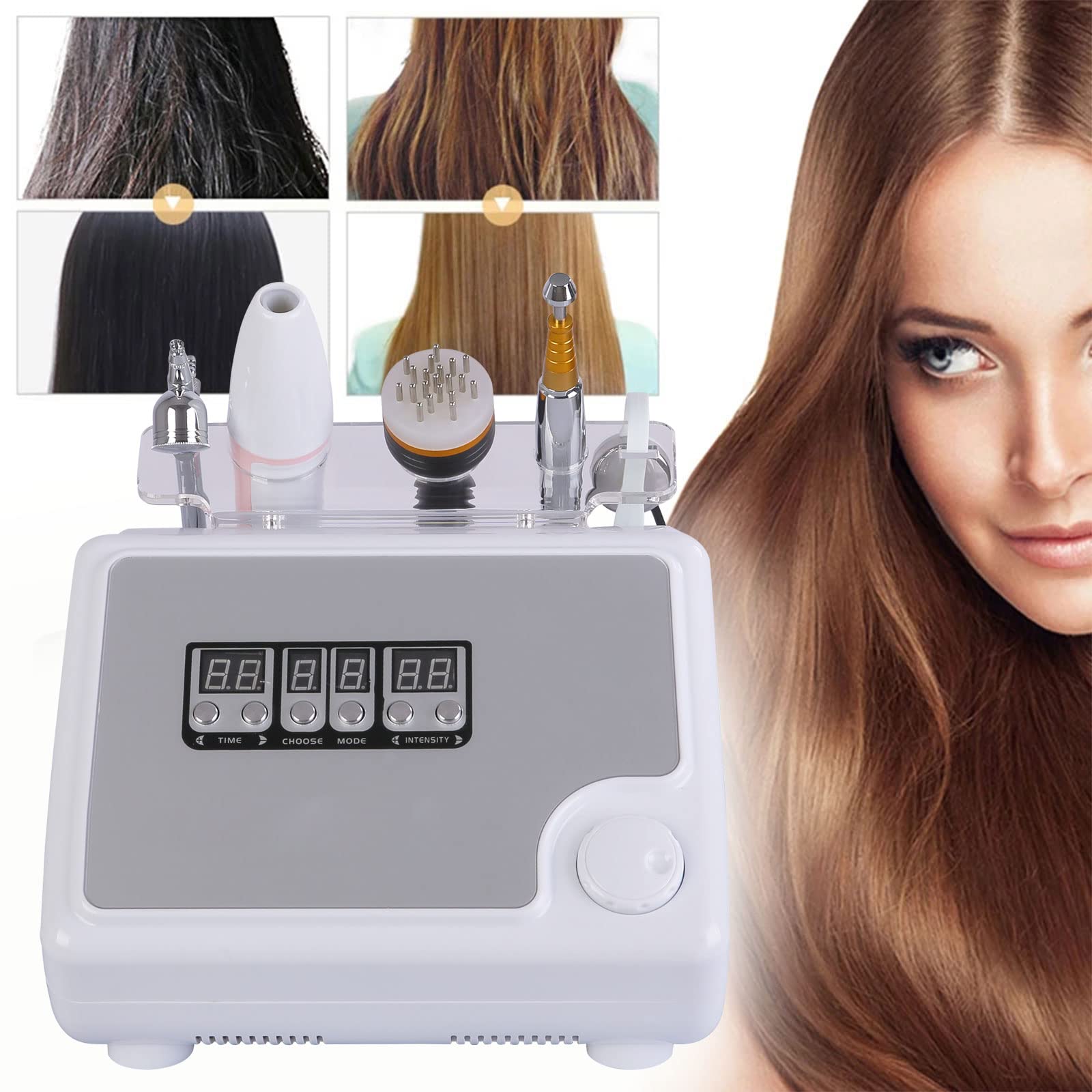LyeXD Digital Microcurrent Scalp Care Device, 110V Anti-hair Loss Treatment Machine, Multifunctional Hair Care Scalp Massager w/Spray Gun, Scalp Care Analyzer Machine for Salon, Home - Medaid International