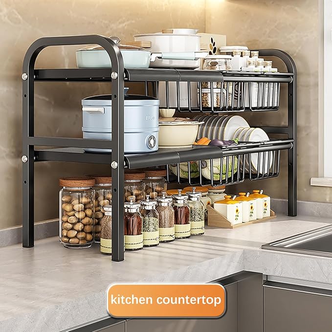 Under Sink Organizer, 2 Tier Bathroom Organizer