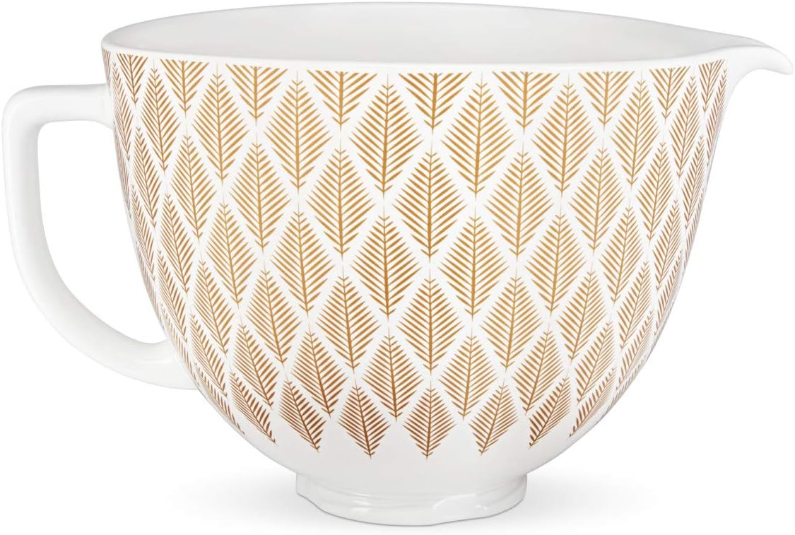 Kitchenaid 5 Quart Gold Conifer Ceramic Bowl