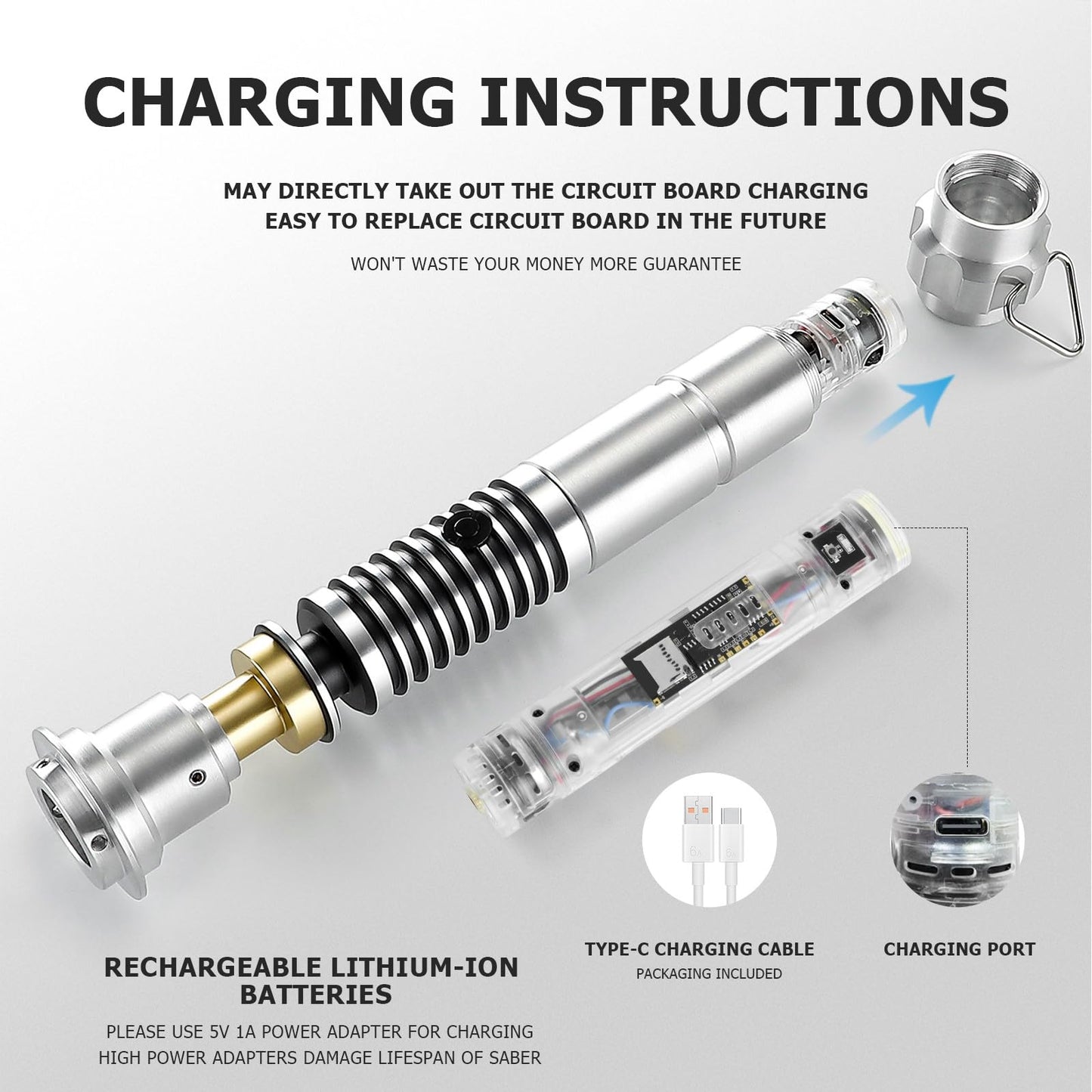 CVCBSER Upgrade App Control LK Dueling Lightsaber, Motion Control 16 Sets Sound Effects 3 Light Effects and 16 Colors Change, Smooth Swing Metal Light Sabers for Adults (RGB-LK) - Medaid International
