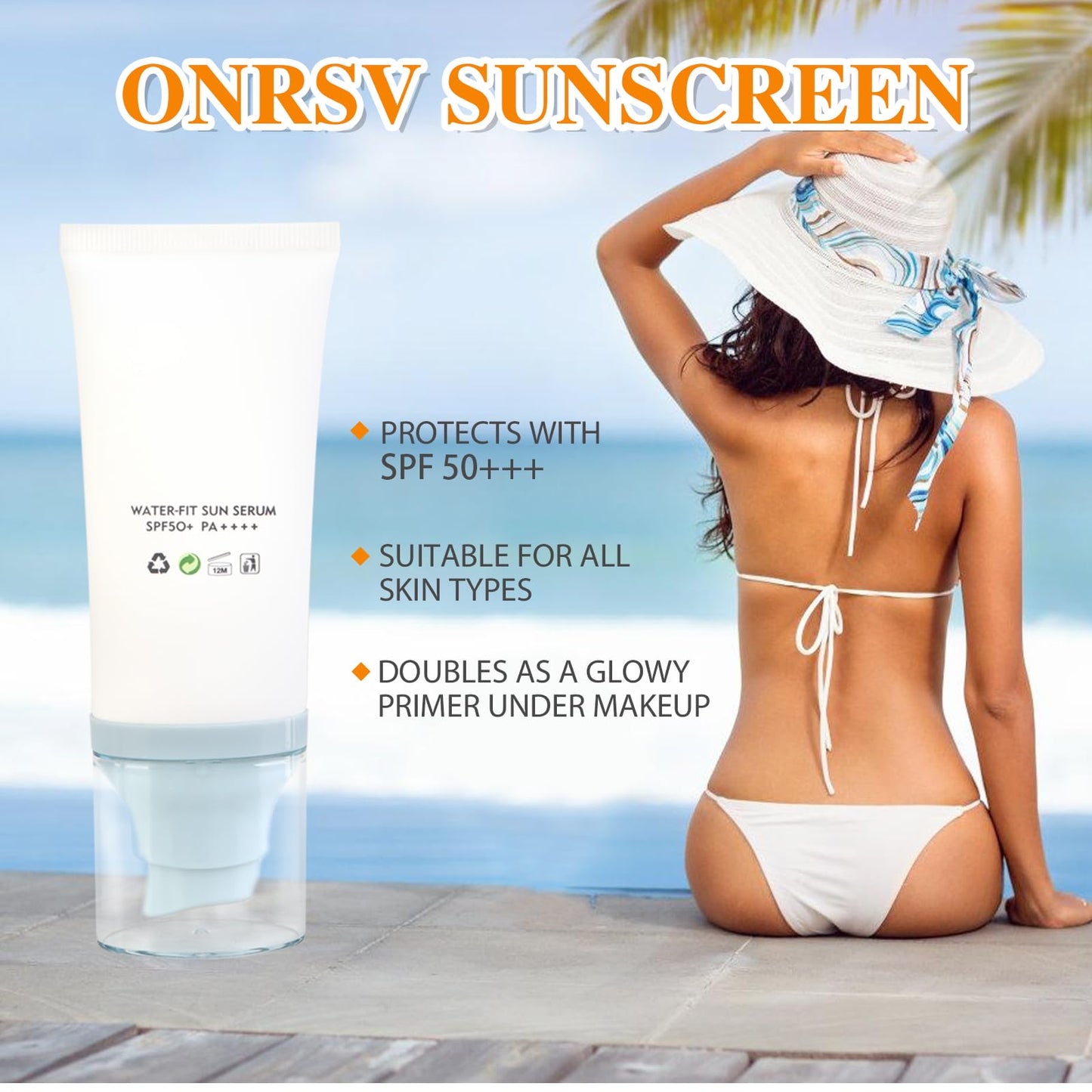 Madagascar Centella Sunscreen SPF50 Facial Serums, Moisturizing and Non-Sticky Centella Water-Fit Sun Protection for All Skin Types - Medaid International