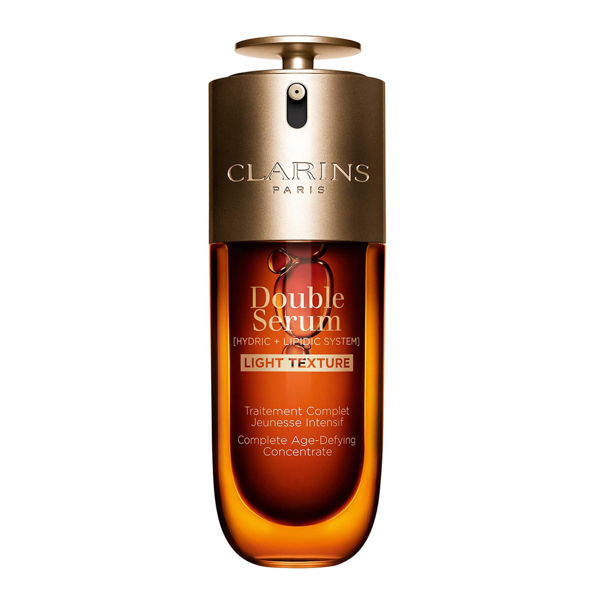 Clarins DOUBLE SERUM LIGHT TEXTURE | Anti Aging Serum | Visibly Firms, Smoothes, Boosts Radiance and Refines Pores | 24H Hydration | Great for Combination to Oily Skin and Humid Climates, 1.7 Fl oz - Medaid International