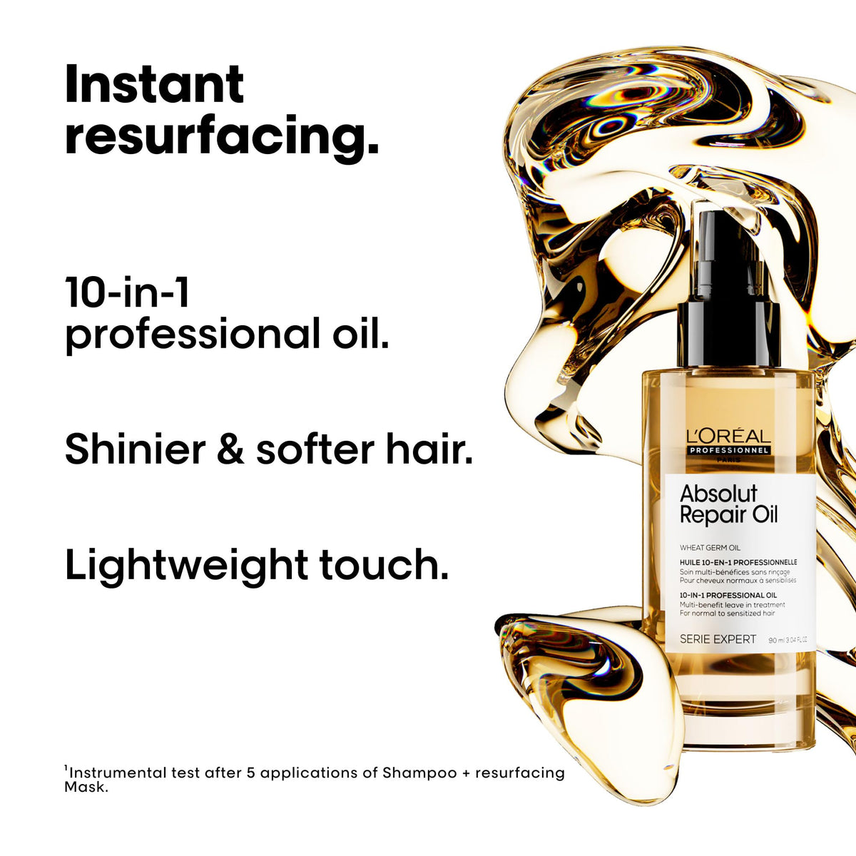 L'Oréal Professionnel Paris Absolut Repair 10-in-1 Oil – Nourishing Multi-Benefit Oil For Dry & Damaged Hair, Repairs Hair and Provides Shine - Medaid International