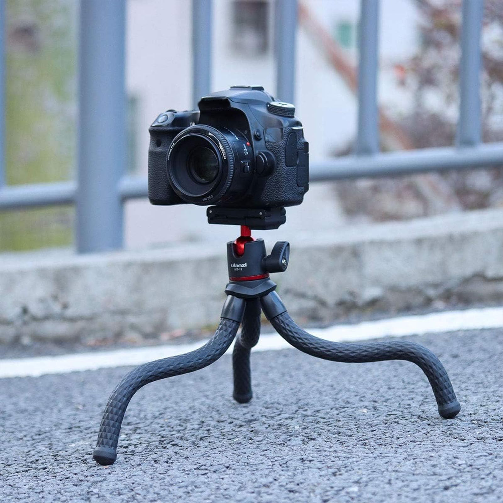 ULANZI Camera Tripod, Mini Flexible Stand w Hidden Phone Holder w Cold Shoe Mount, 1/4'' Screw f Magic Arm, Universal f iPhone 17 16 15 14 Pro Max XS Max X Samsung Canon Nikon Sony DJ Pocket 3 Cameras - Medaid International