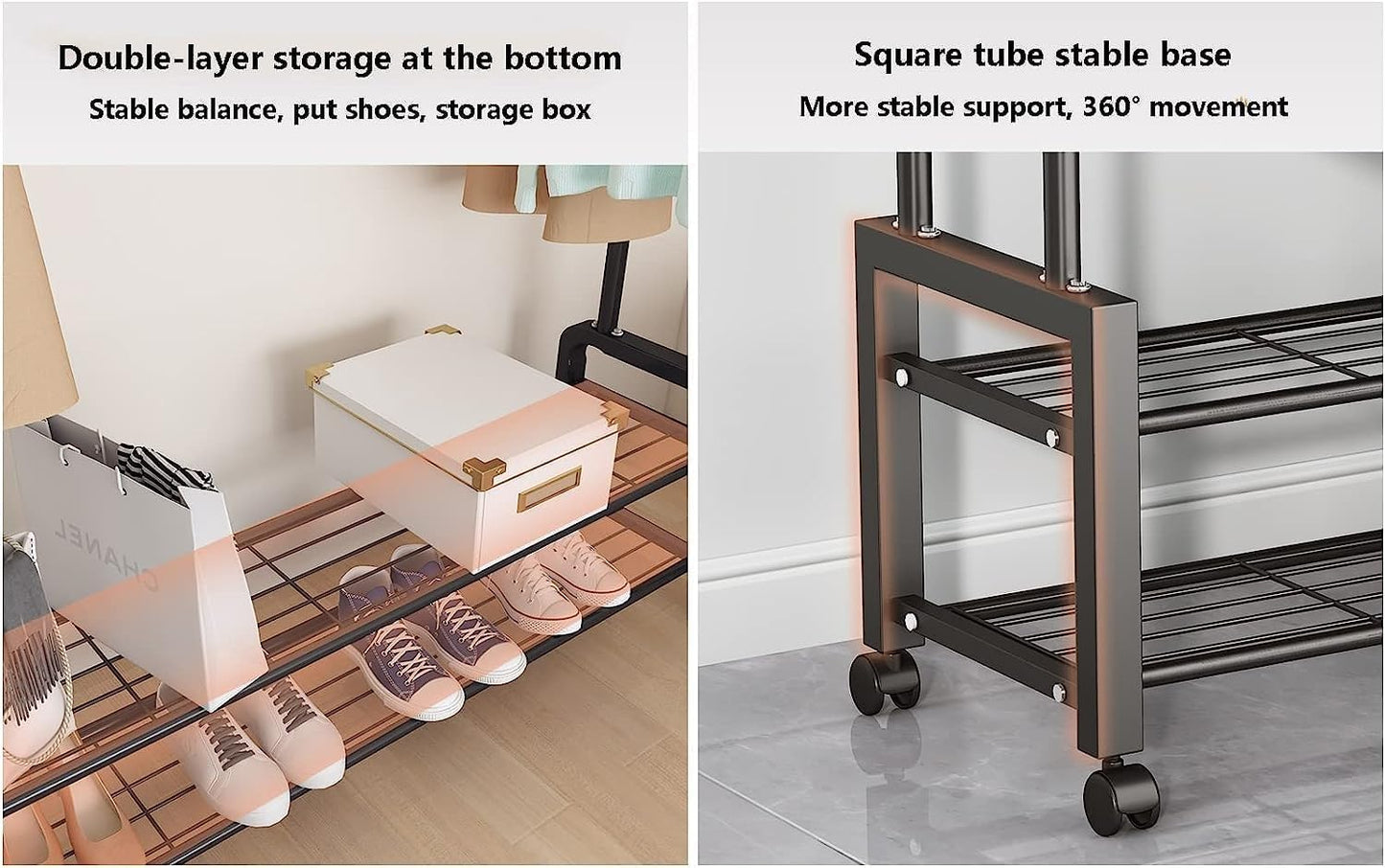 Double Clothes Rack
