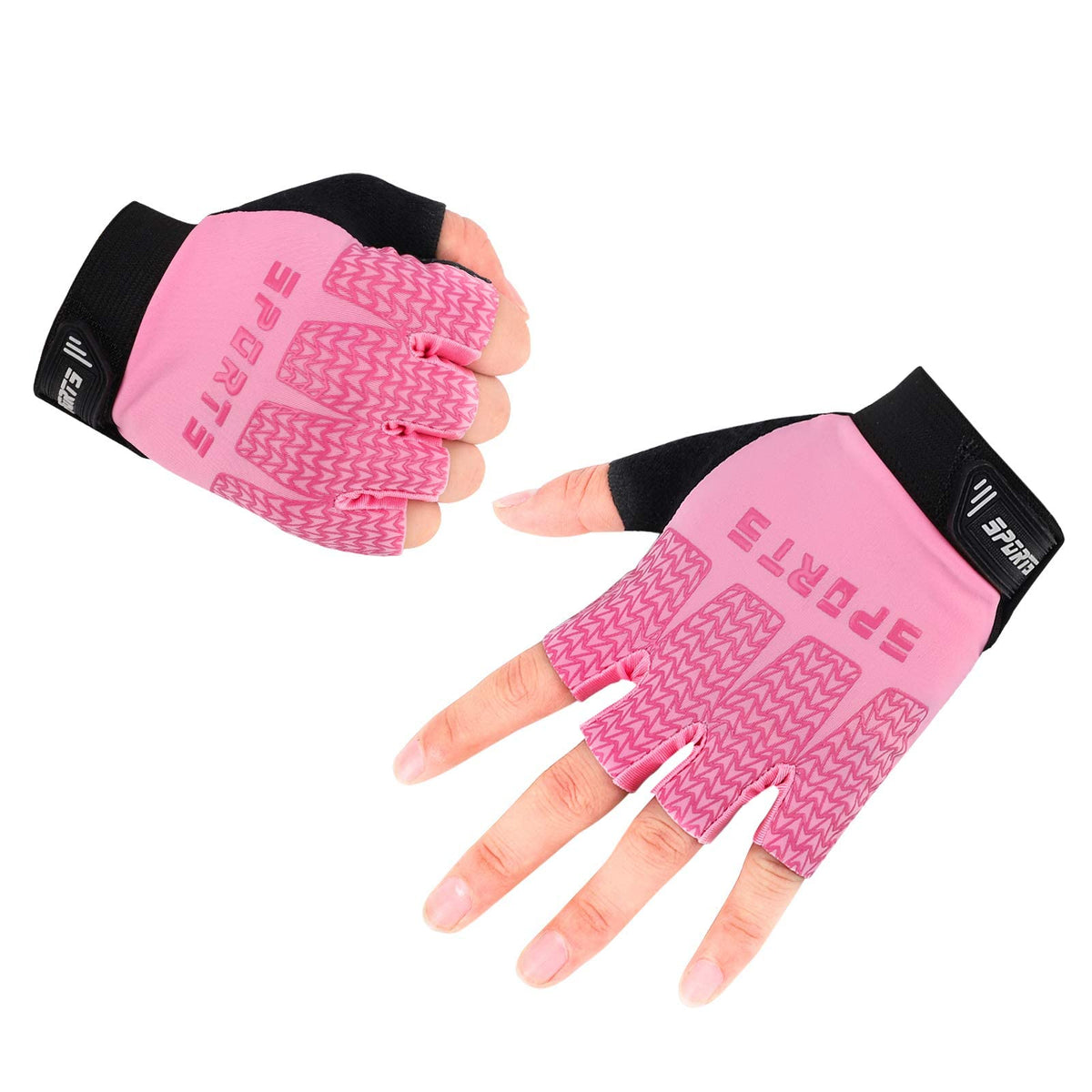 TERRIFI Kids Sport Gloves, Kids Half Finger Gloves, Kids Boys Girls Cycling Gloves, Kids Fishing Gloves for Cycling Camping Fishing Outdoor Sports