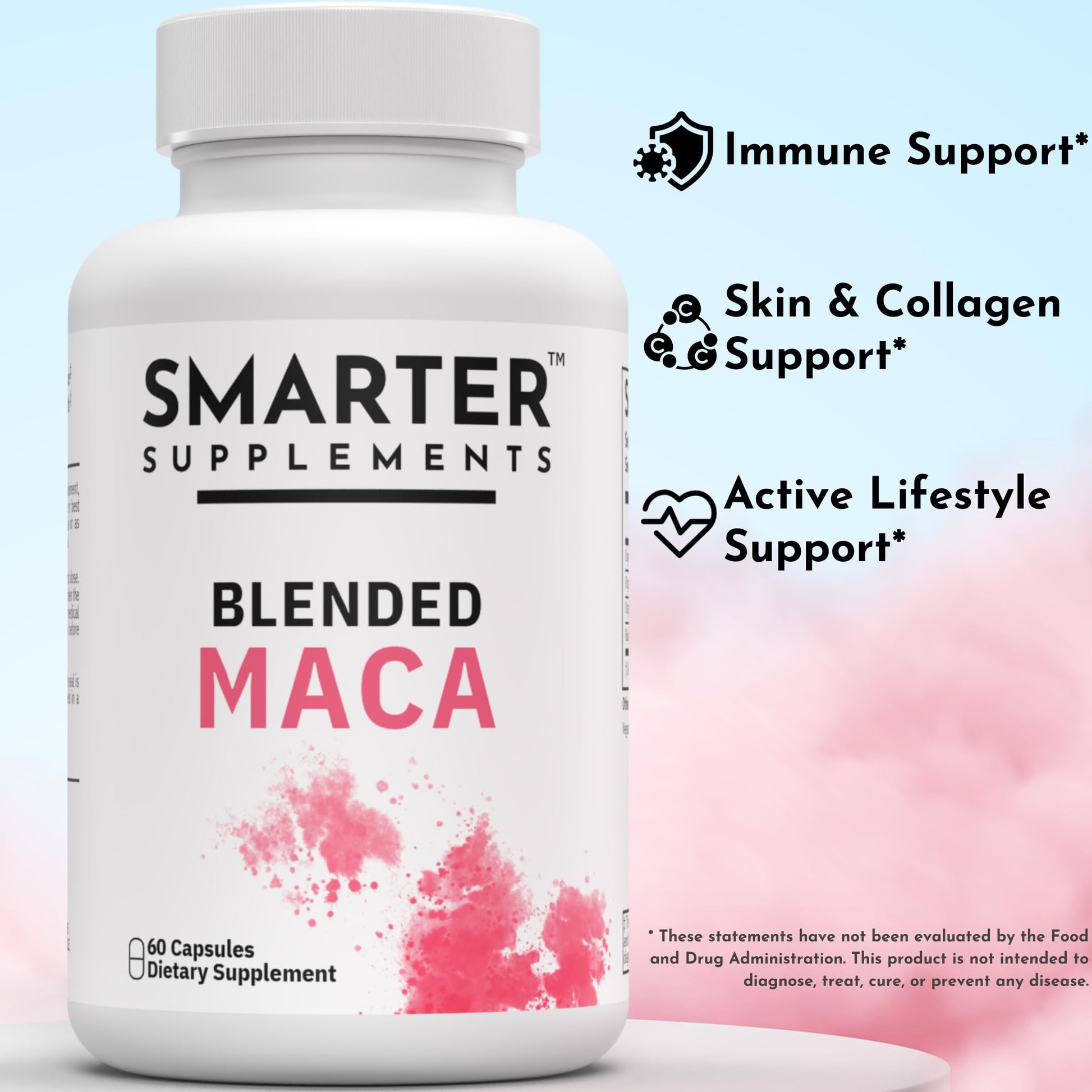 Premium Organic Blended Maca Root Black, Red, Yellow - 60 Vegan Capsules Peruvian Maca Root Gelatinized 100% Pure Non-GMO Supports Reproductive Health Natural Energizer - Made in USA - Medaid International