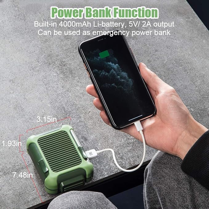 Portable Waist & Necklace Fan – Strong Airflow, 3 Speeds