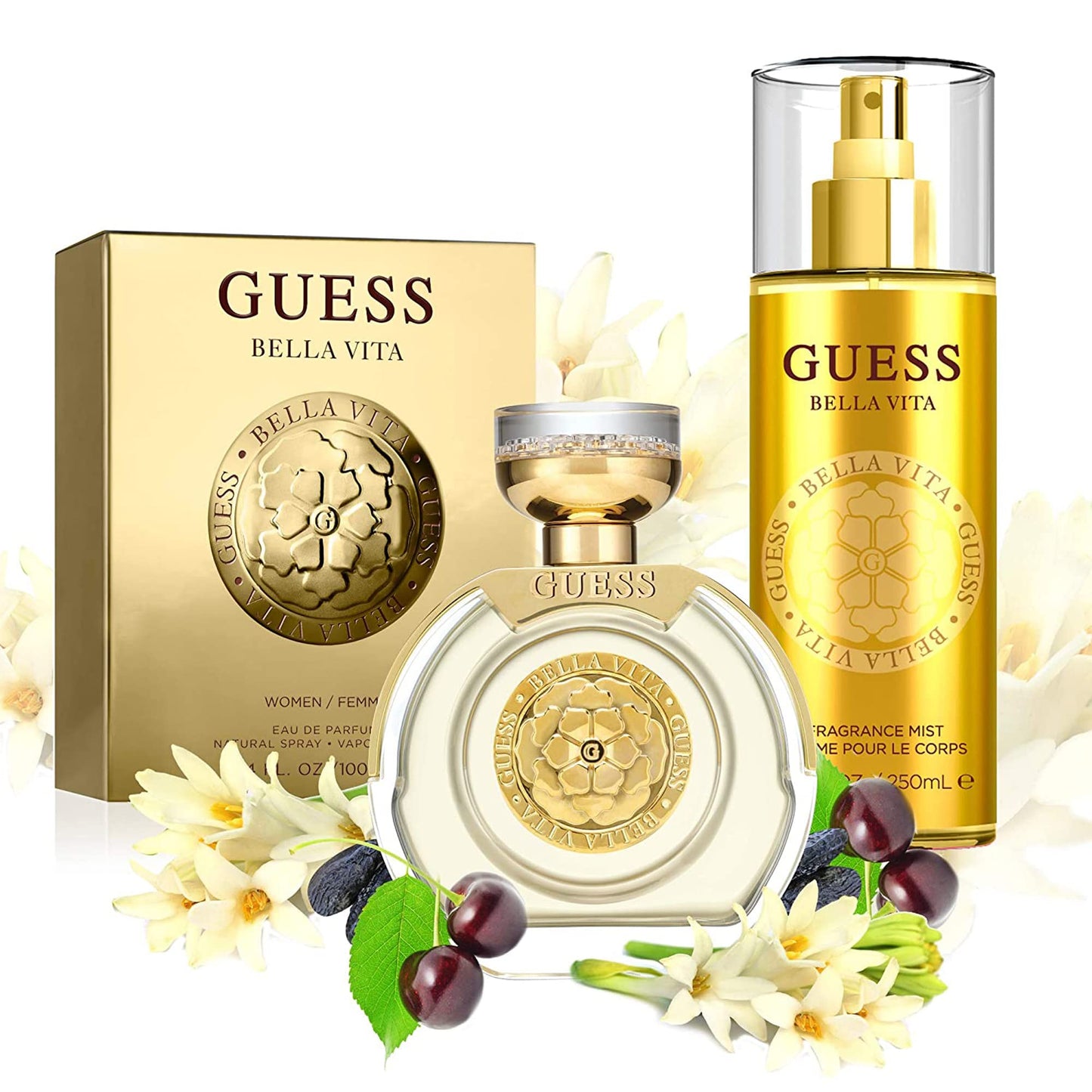 GUESS Bella Vita Fragrance Body Mist Spray for Women, Fruity, 8.4 Fl Oz - Medaid International
