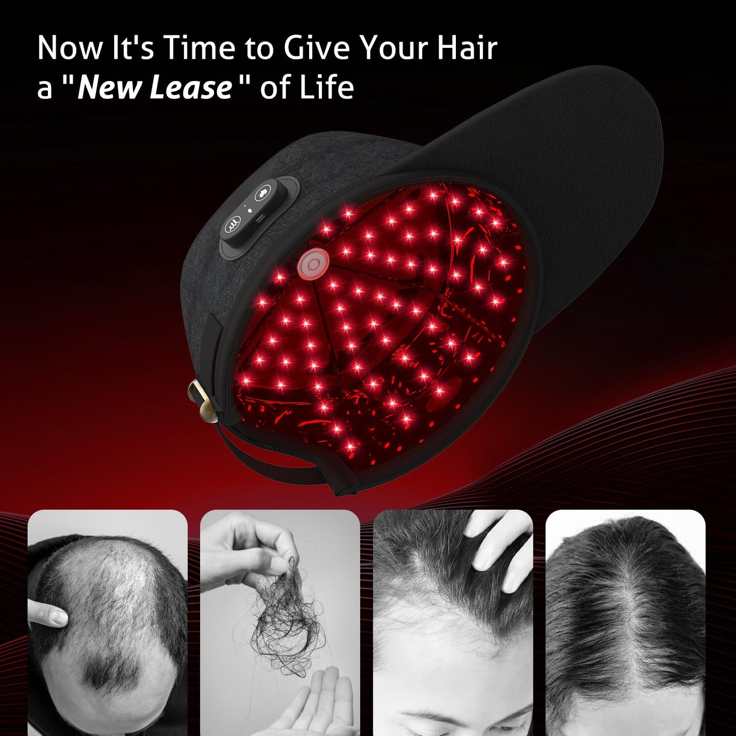 Laser Cap, Laser Red Light Therapy for Hair Growth System, Hair Thinning & Alopecia Treatment for Men & Women, Laser Cap for Hair Regrowth Stimulates Denser Fuller Hair - Medaid International