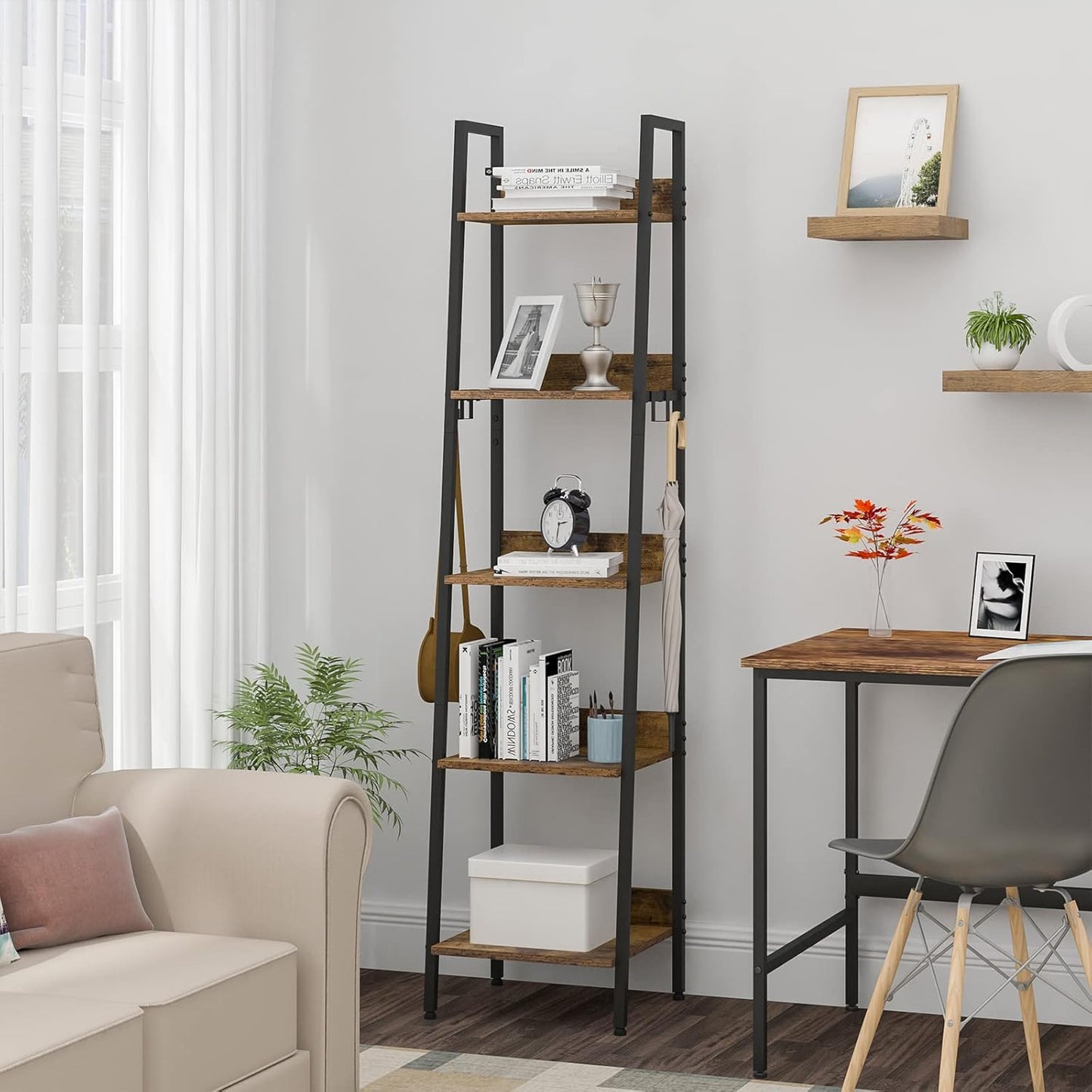 WOLTU 5-Shelf Bookcase (RGB9289hov)