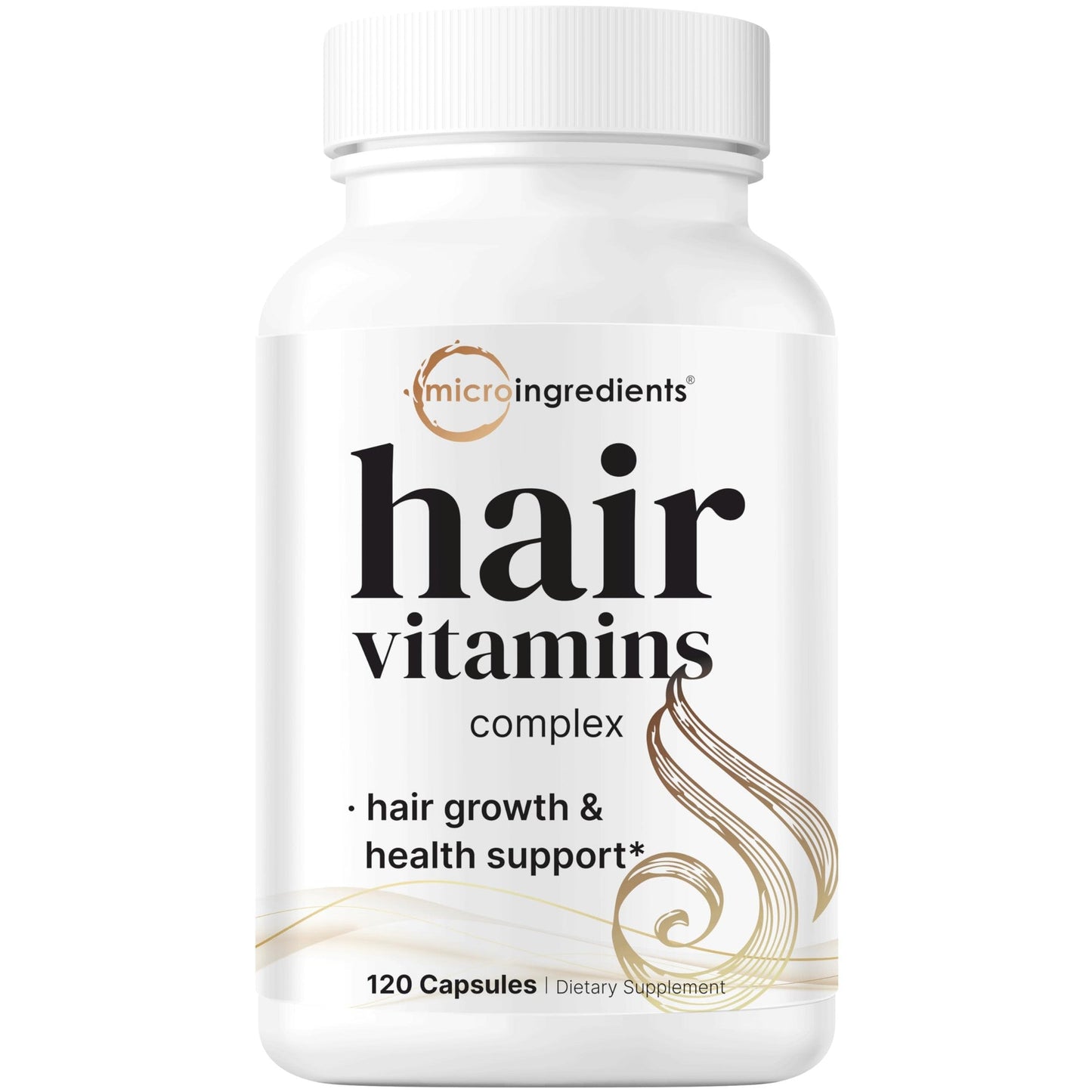 Micro Ingredients Hair Growth Vitamins for Women & Men, 120 Capsules | 14-in-1 Formula with Biotin, Collagen, Keratin, Saw Palmetto & More | Thicker, Fuller, Nourishes Thinning & Loss Hair Support - Medaid International