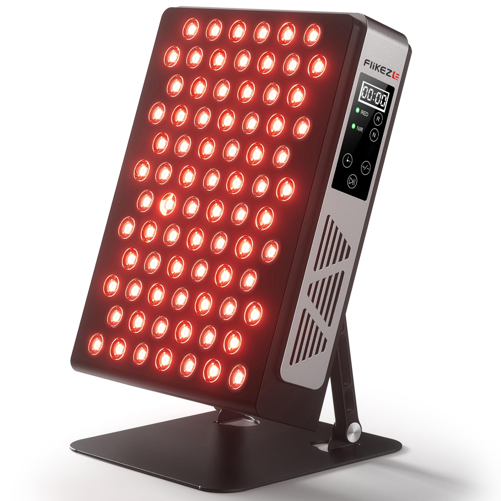 Red Light Therapy Devices, 78 pcs 4-Chip LEDs 630nm-850nm Near Infrared Light Therapy Panel, Adjustable Brightness (20-100%), Time(5-30 min) Red Light Panel for Home Office & Gym - Medaid International