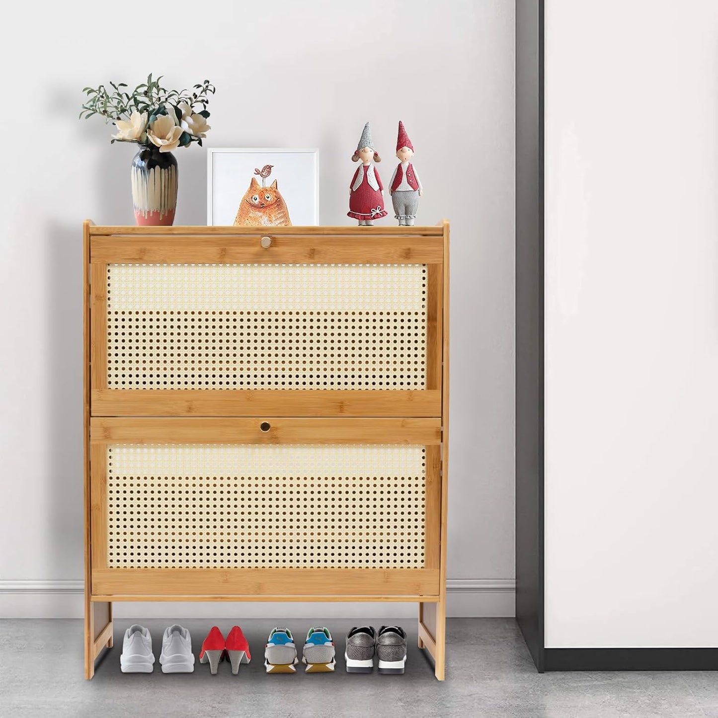 Bamboo Shoe Storage Cabinet