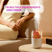 Mini Volcano Cool Mist Humidifier – 300ml Air Moisturizer with LED