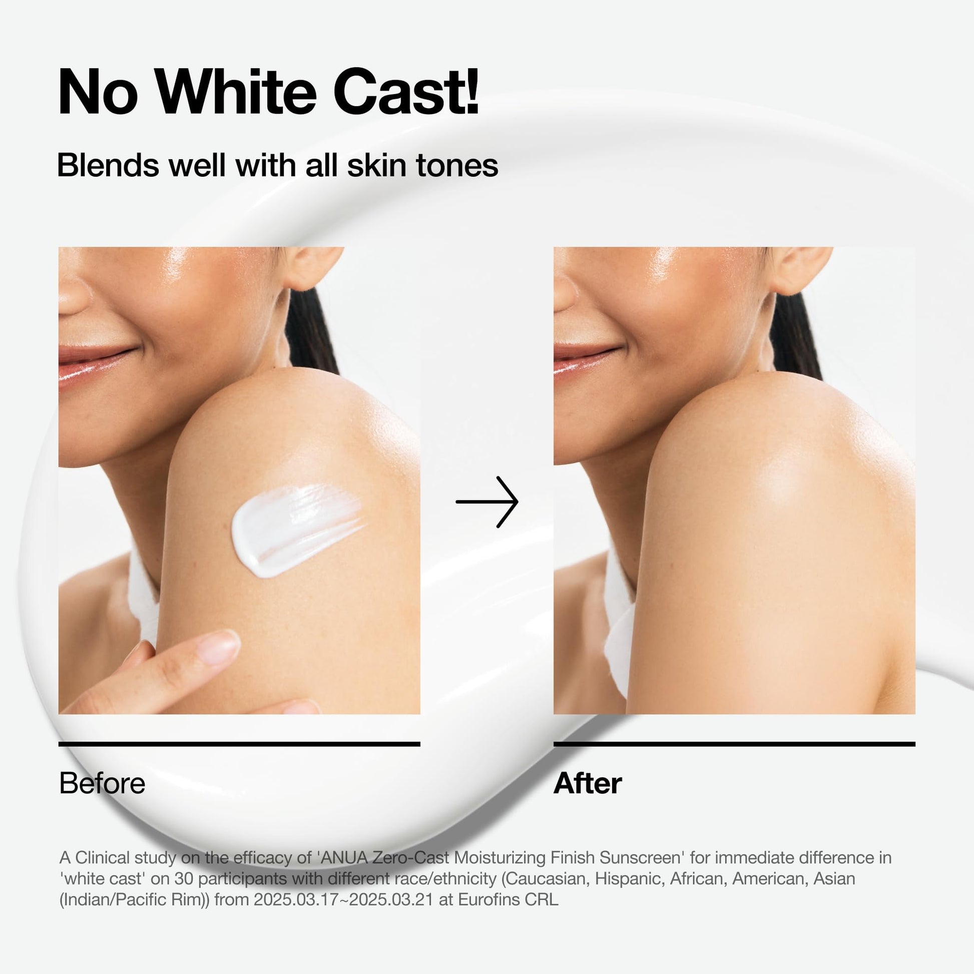 Anua Zero-Cast Moisturizing Finish Sunscreen,SPF 50, Glow Natural Sunscreen,No White Cast, Hyaluronic Acid, Niacinamide Sun Block For face,Oil-Free, Oxybenzone Free, Travel Essential (50ml/1.69fl.oz) - Medaid International