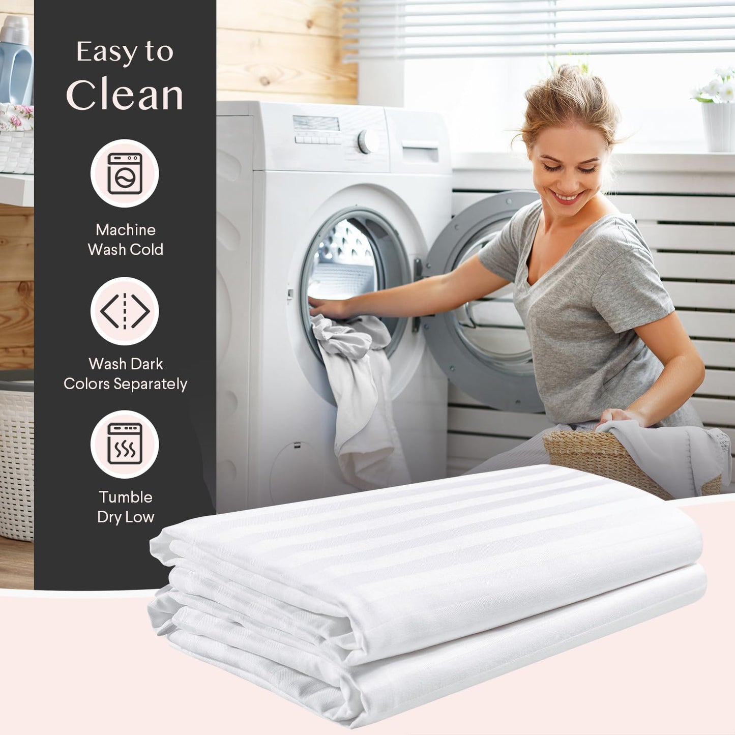 FAUNNA 600TC 100% Cotton Pillow Protectors, Standard Size (20x26), 4 Pack, Oeko-TEX Certified, Hotel Grade Pillow Cover with Silent Zipper, Zip Up Pillow Cases, White - Medaid International