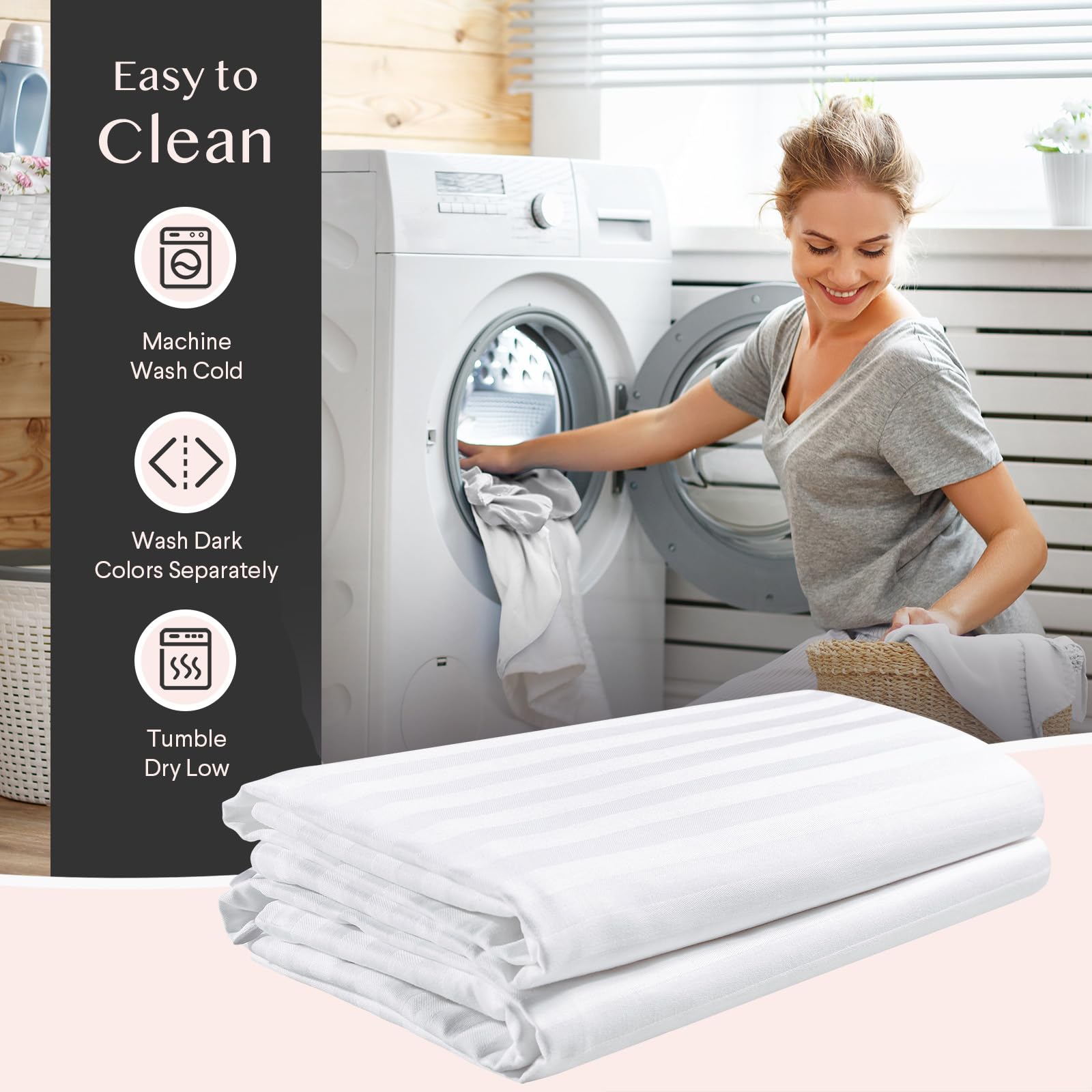 FAUNNA 600TC 100% Cotton Pillow Protectors, Standard Size (20x26), 4 Pack, Oeko-TEX Certified, Hotel Grade Pillow Cover with Silent Zipper, Zip Up Pillow Cases, White - Medaid International