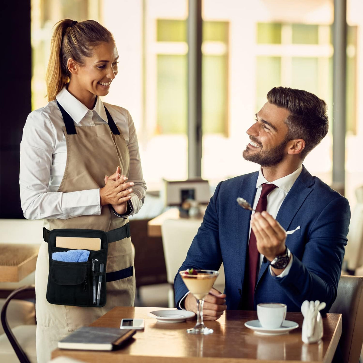 TERRIFI Waitress Hip Pouch,server pouch waitress accessories,Stay Organized and Efficientfor waitress apron、money pouch、waiter apron