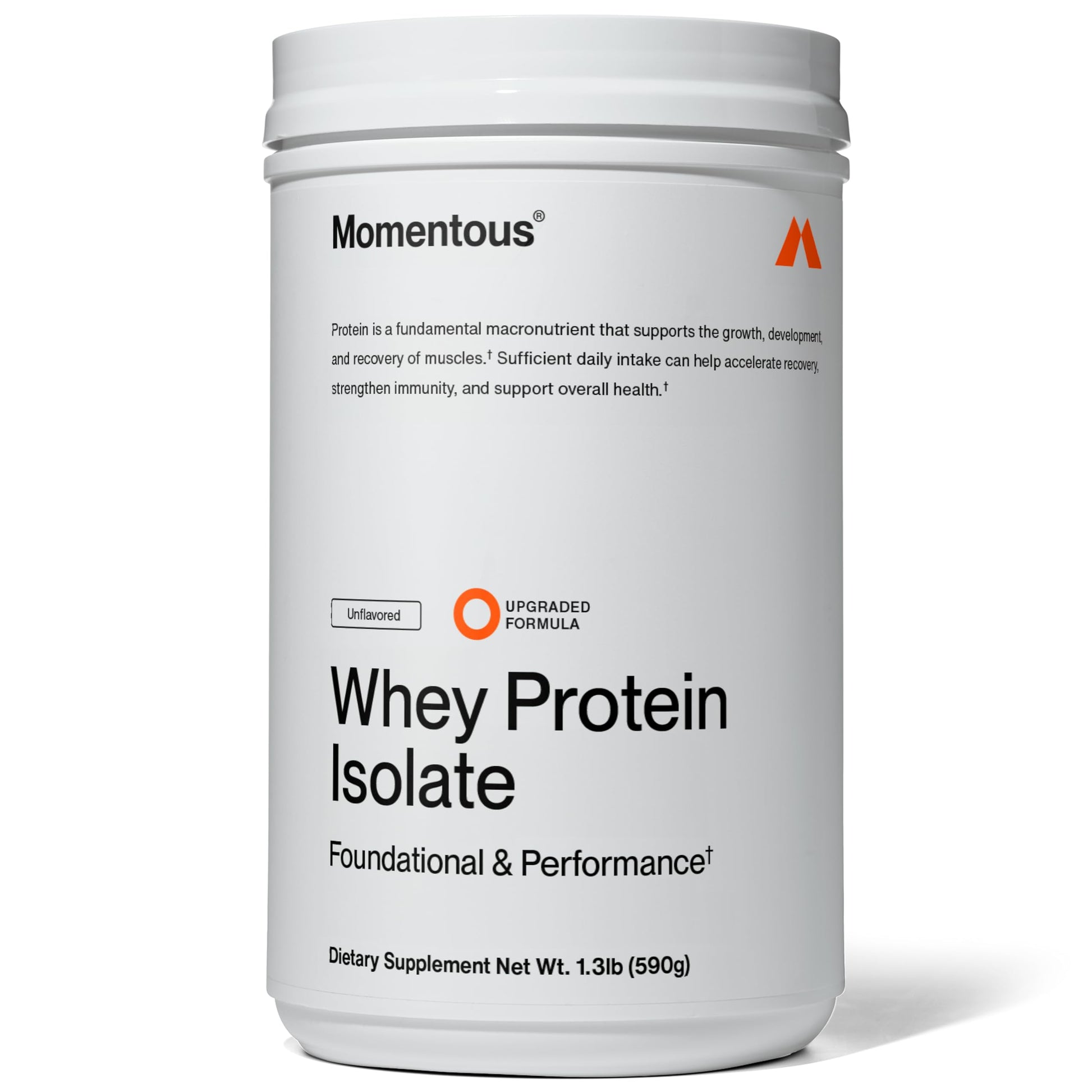 Momentous Essential Grass-Fed Whey Protein Powder - 20 g Whey Isolate Protein - NSF Certified for Sport - Gluten-Free - 25 Servings for Essential Everyday Use - Unflavored - Package May Vary - Medaid International