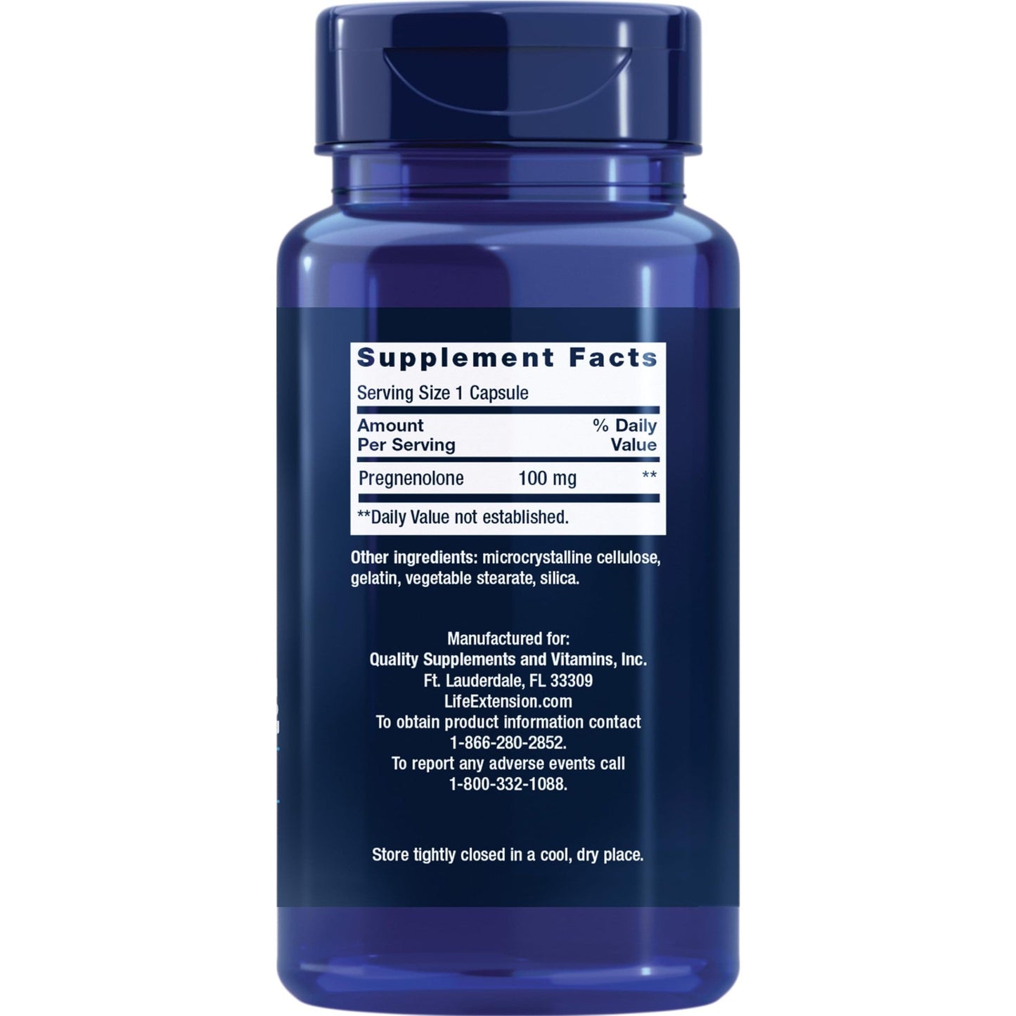 Life Extension Pregnenolone - Hormone Balance Supplement for Healthy Hormone Levels, 100 mg - Hormone Balance, Memory, Focus, Cognitive Health - Gluten-Free, Non-GMO, 100 Capsules - Medaid International