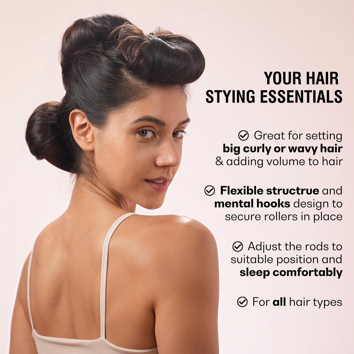 TERRIFI Heatless Hair Curler, Flexi Rods with Hook, Heatless Curling Rod for All Hair Types, No Heat Curlers to Sleep In, Overnight Heatless Curls for Blowout Hair
