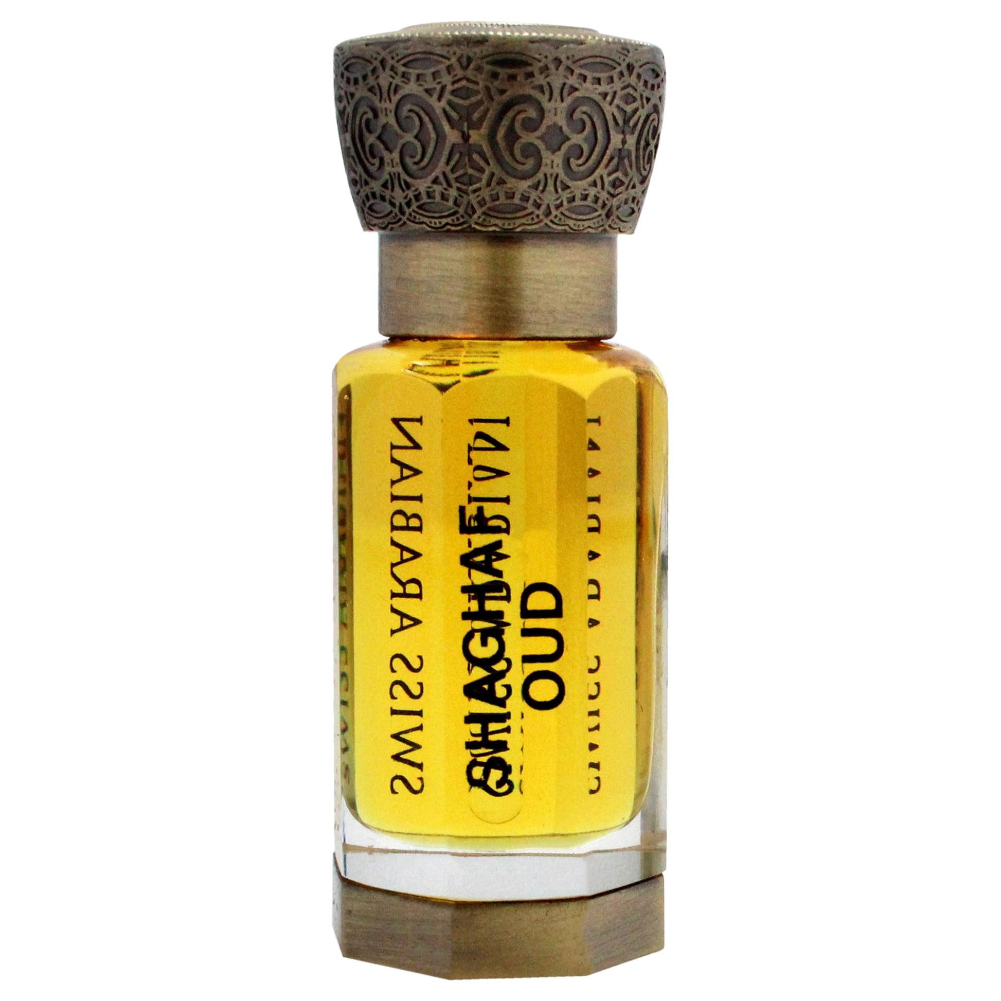 Swiss Arabian Shaghaf Oud - Luxurious Concentrated Perfume Oil - Long Lasting Artisan Perfume with Notes of Saffron, Praline, and Vanilla - 0.4 oz - Medaid International