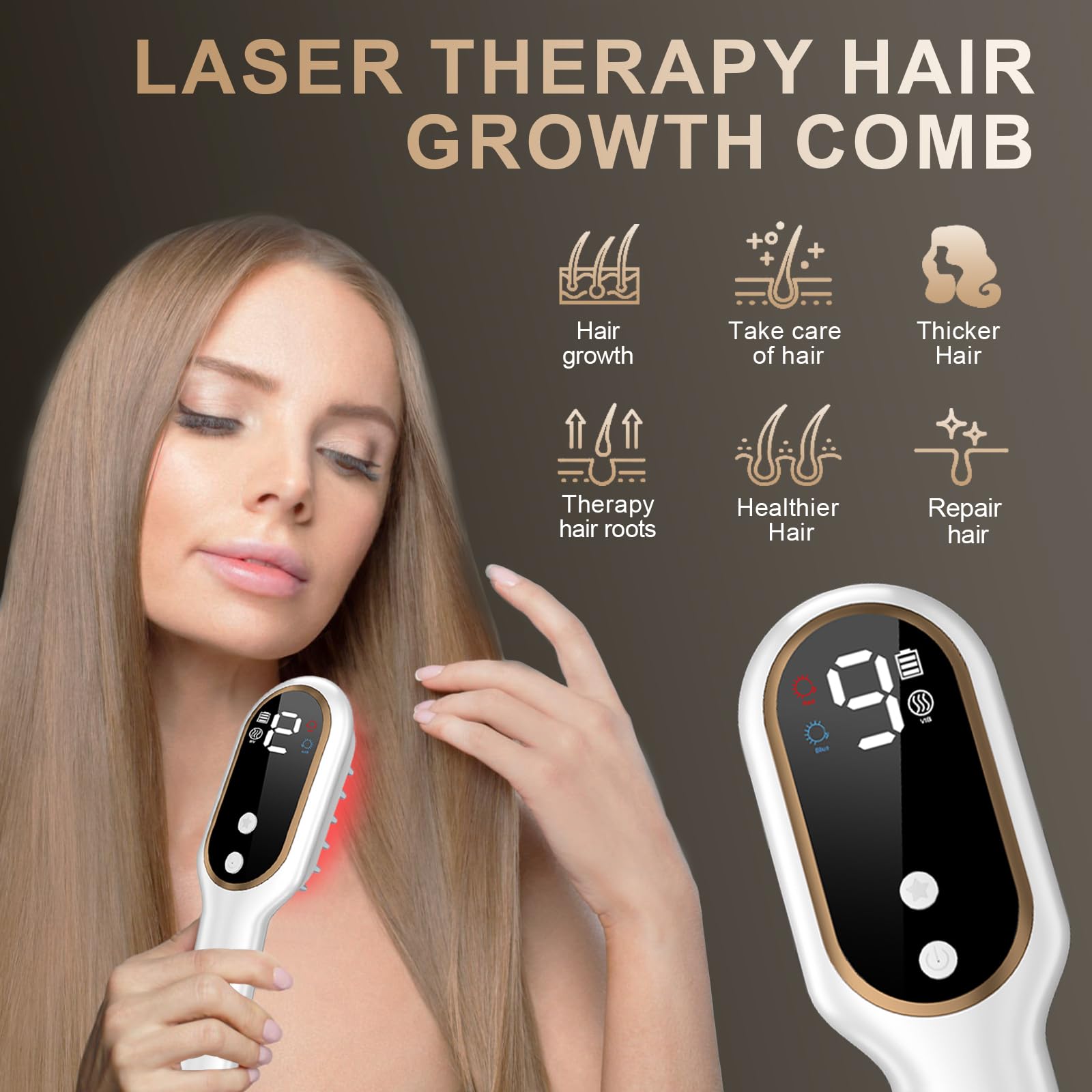 Laser Hair Growth Comb, Hair Growth Device, promote hair growth in women and men - Medaid International