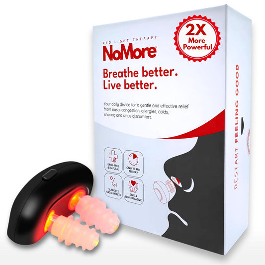 Original NoMore Red Light Therapy for Nose – LED Nasal Device for Dry Nose & Sinus Comfort, No More Colds, USB-Rechargeable Light Therapy - Medaid International