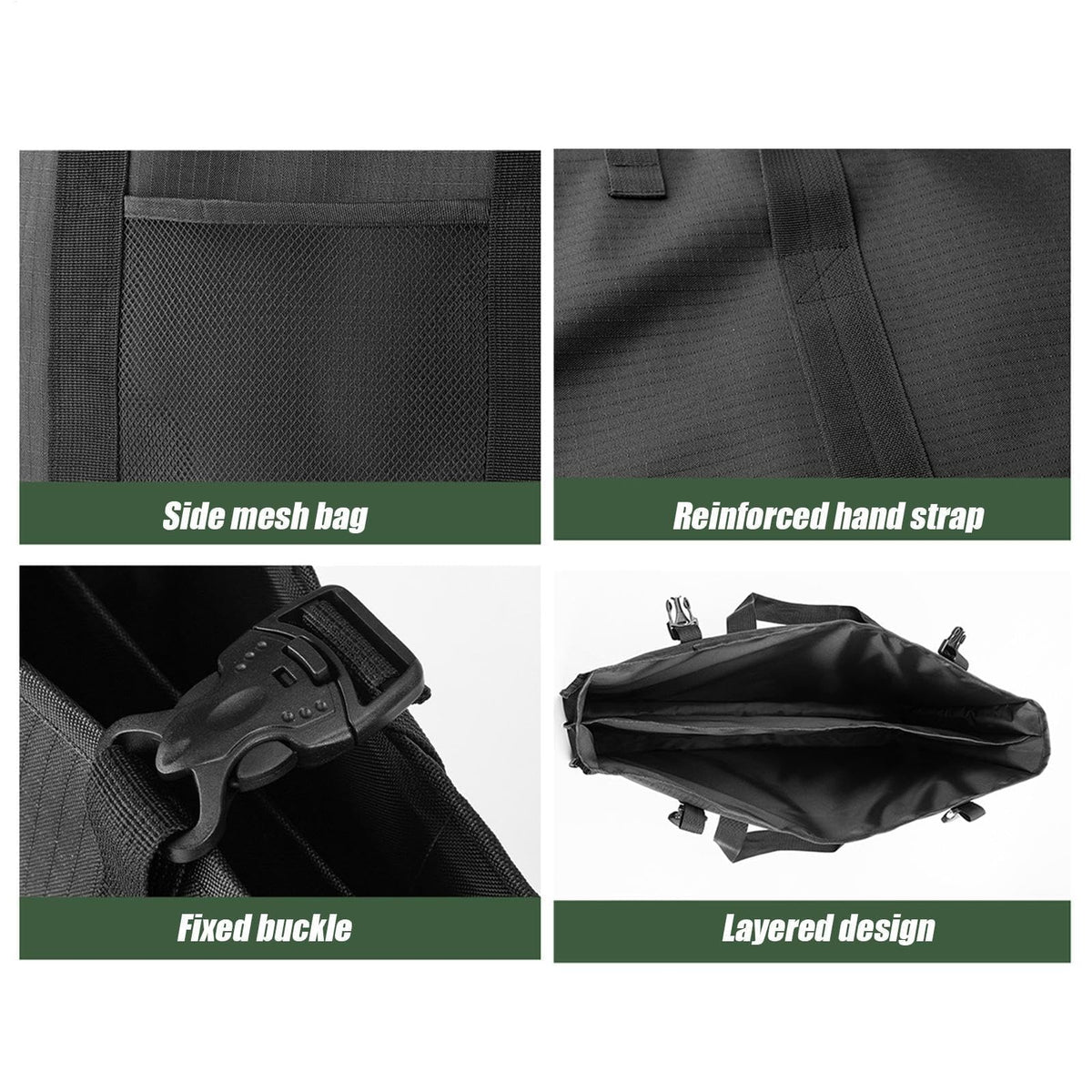 TERRIFI Folding Camping Table Carry Bag, Large Capacity Camp Table Storage Case with Handles and Side Pocket, Outdoor Organizer for Travel, Picnic, Hiking, BBQ and Beach
