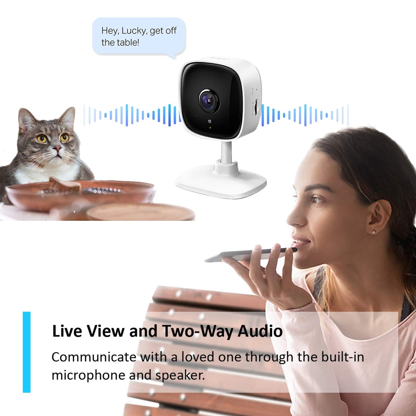 Tapo TP-Link Mini Smart Security Camera, Indoor CCTV, Compatible with Alexa & Google Home, No Hub Required, 1080p, 2-Way Audio, Night Vision, SD Storage, Device Sharing C100 - Medaid International
