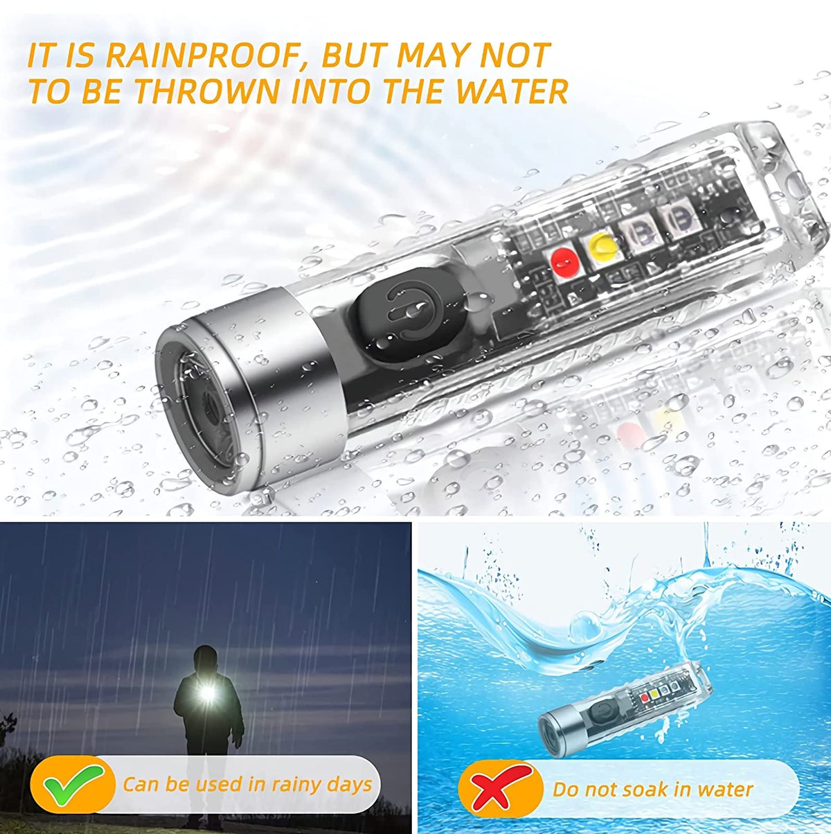 MAKINGTEC Mini LED Flashlights USB Rechargeable Small Keychain Flashlight with 11 Modes of Main & Side Light, Portable Pocket EDC Flash Light for Daily Using, Backpacking, Camping, and Hiking, etc.