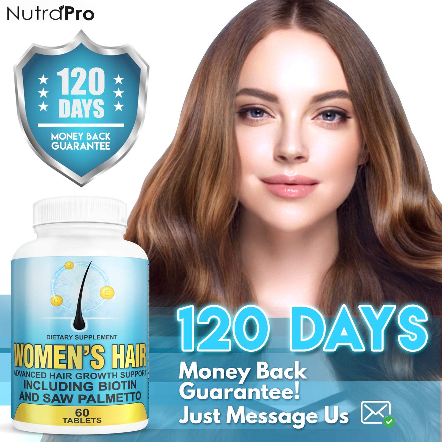 Hair Growth Vitamins With Saw Palmetto for Women-DHT Blocker,Hair Growth Supplement for Thicker And Perfect Hair.Hair Growth Pills for Thinning Hair.Get Healthy,Glow,Longer,Thick Hair.With Biotin. - Medaid International