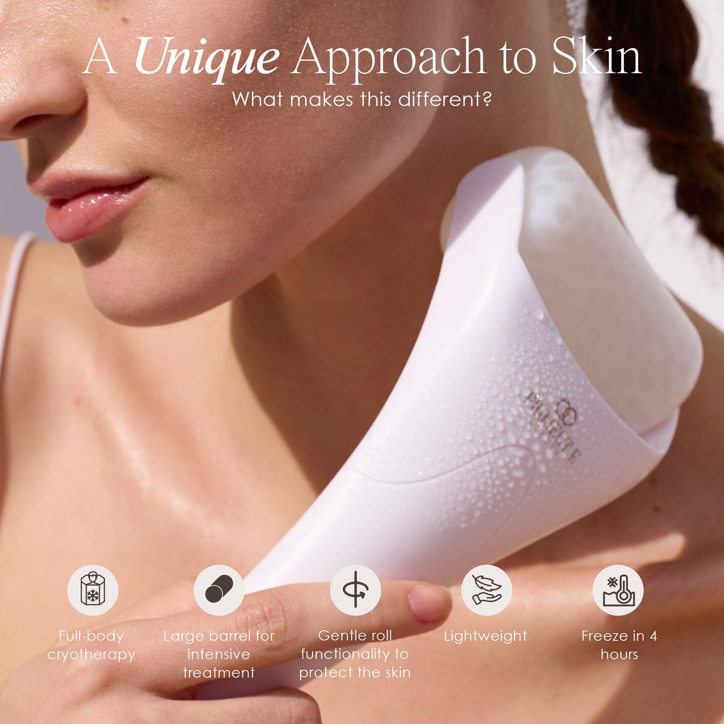 The Ice Roller by Project E Beauty | Cryotherapy Treatment | Facial Massage | Reduce Under Eye Puffiness, Dark Circles | Muscle Soreness Pain Relief Redness - Medaid International
