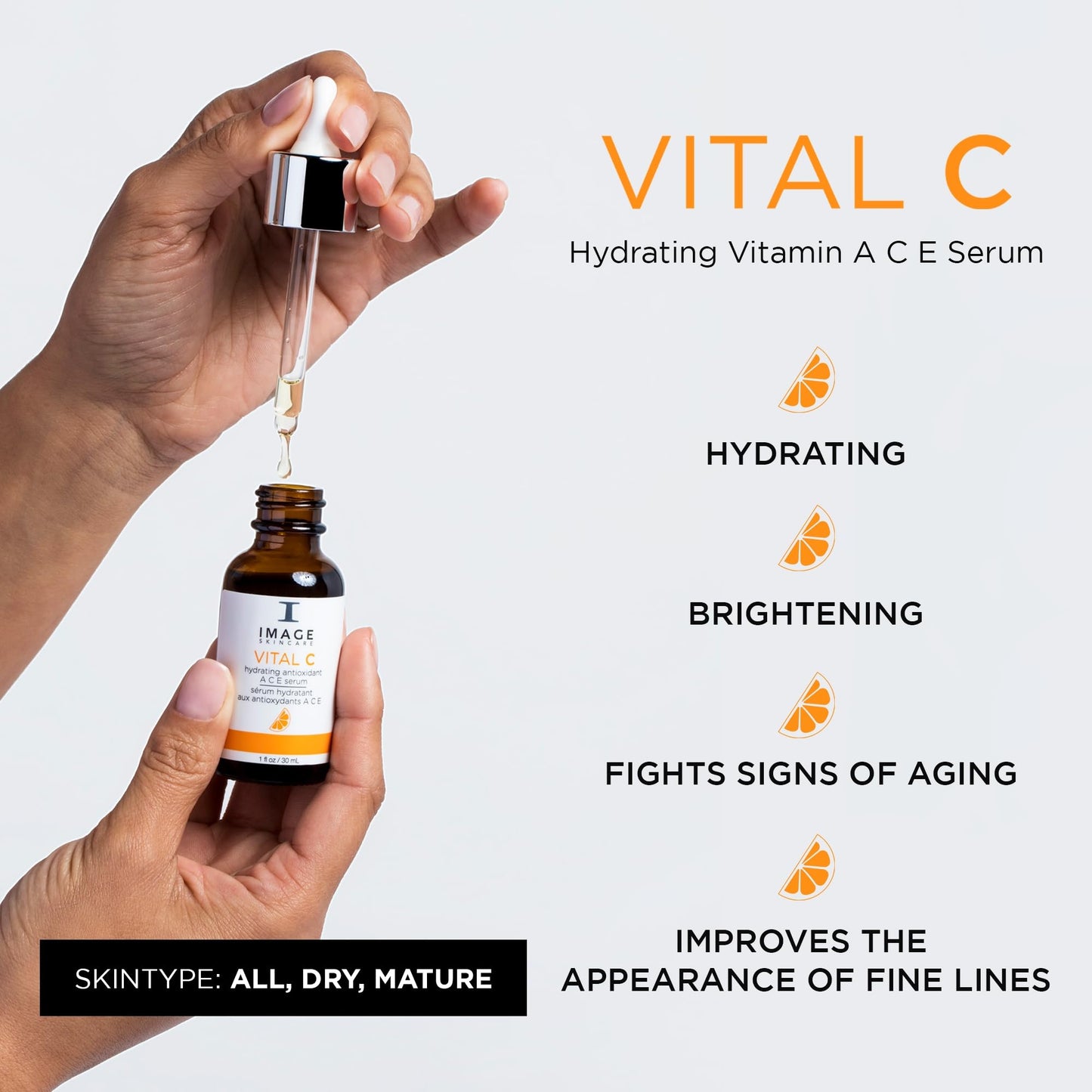 IMAGE Skincare, VITAL C Hydrating Vitamin A C E Serum, Brightening Complex, 1 fl oz - Medaid International