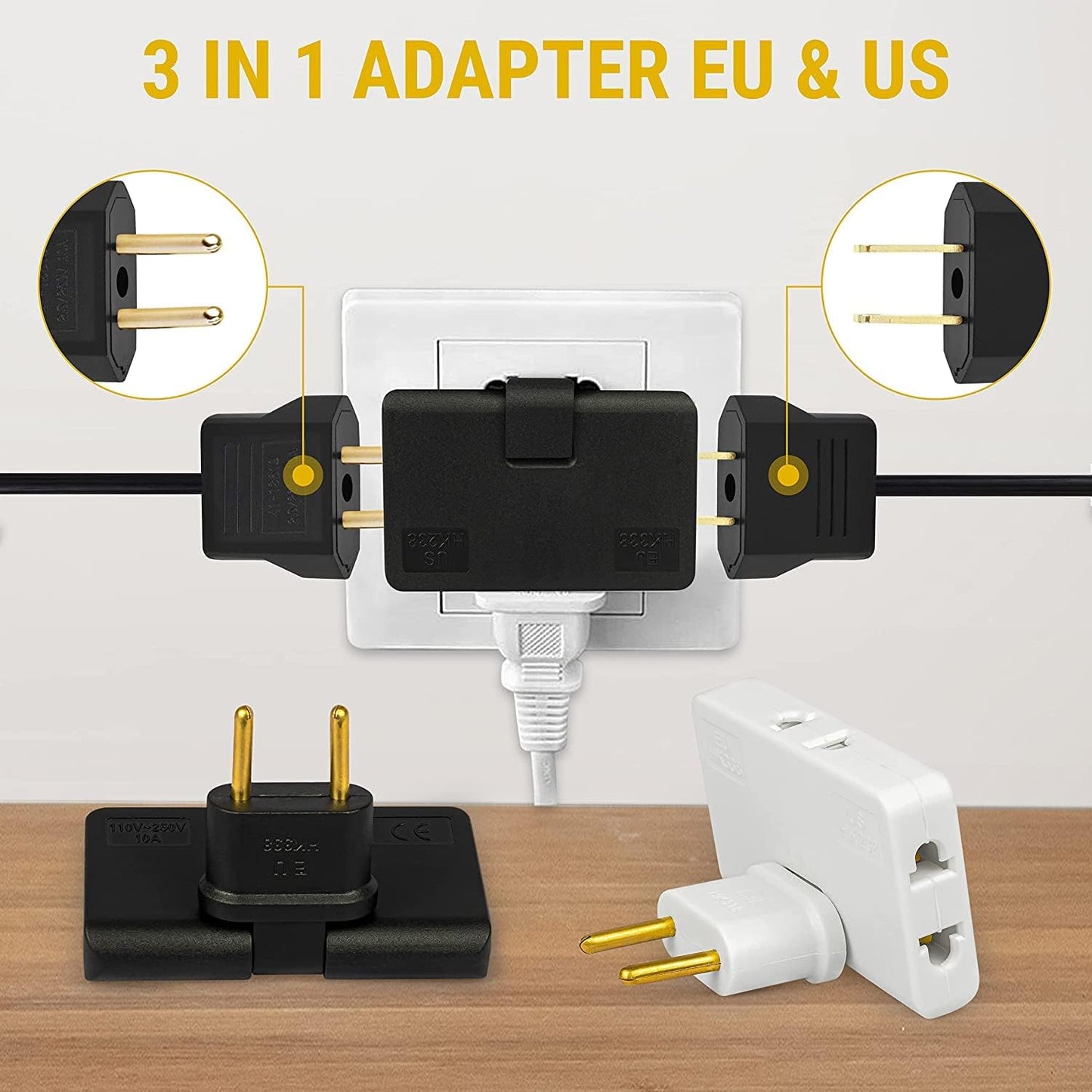 Rotating Flat Wall Socket