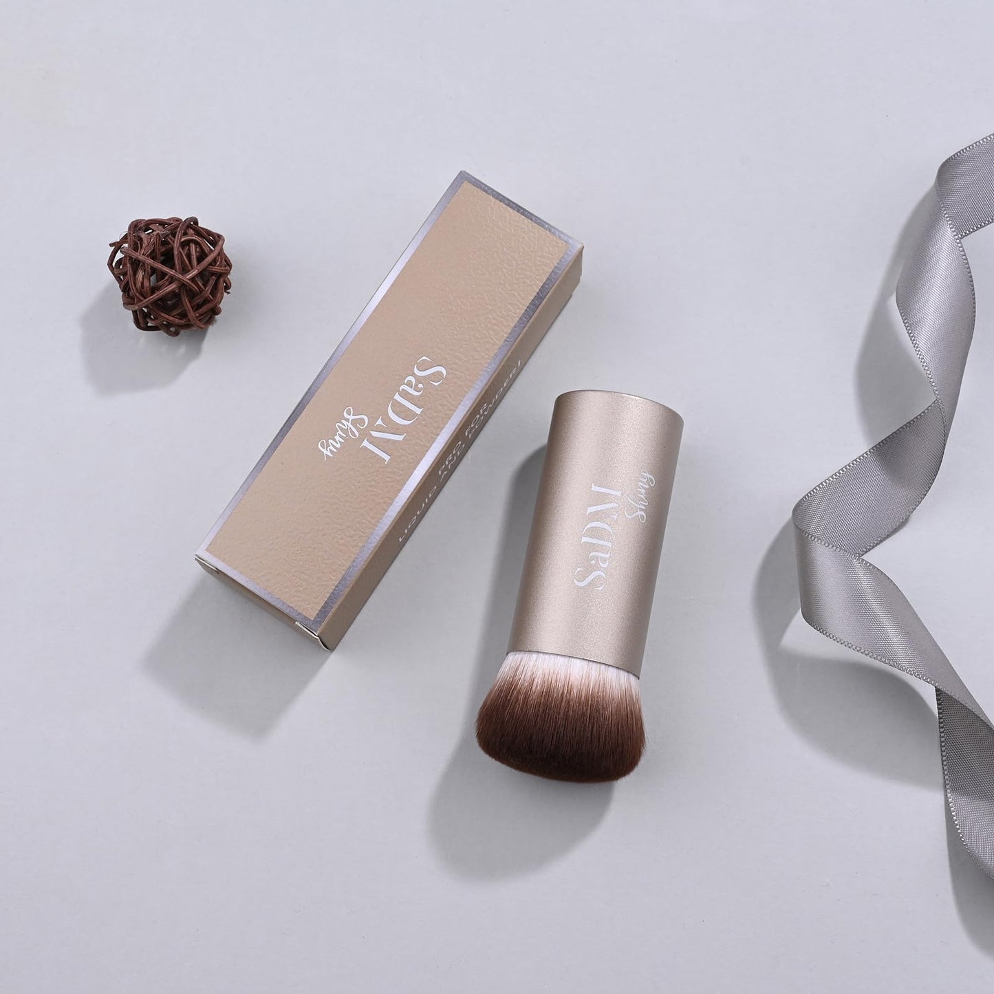 Kabuki Makeup Brush - Blender Brush for Powder, Cream, Liquid Foundation, Sunscreen, Blush Blending & Bronzer - Professional Make Up Brush - Full Face Makeup Brush - Vegan & Cruelty Free - Medaid International