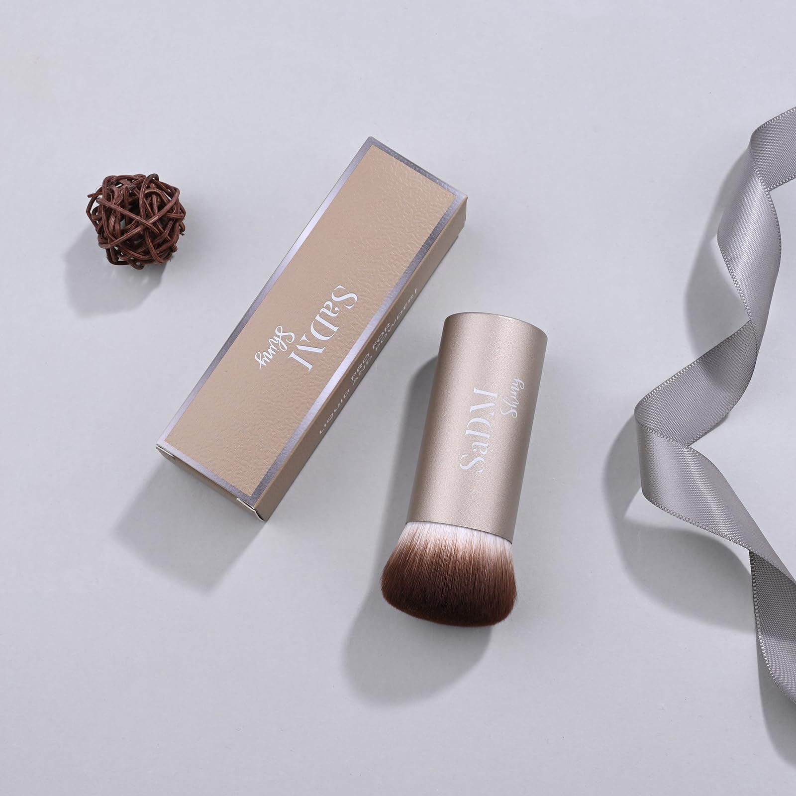 Kabuki Makeup Brush - Blender Brush for Powder, Cream, Liquid Foundation, Sunscreen, Blush Blending & Bronzer - Professional Make Up Brush - Full Face Makeup Brush - Vegan & Cruelty Free - Medaid International