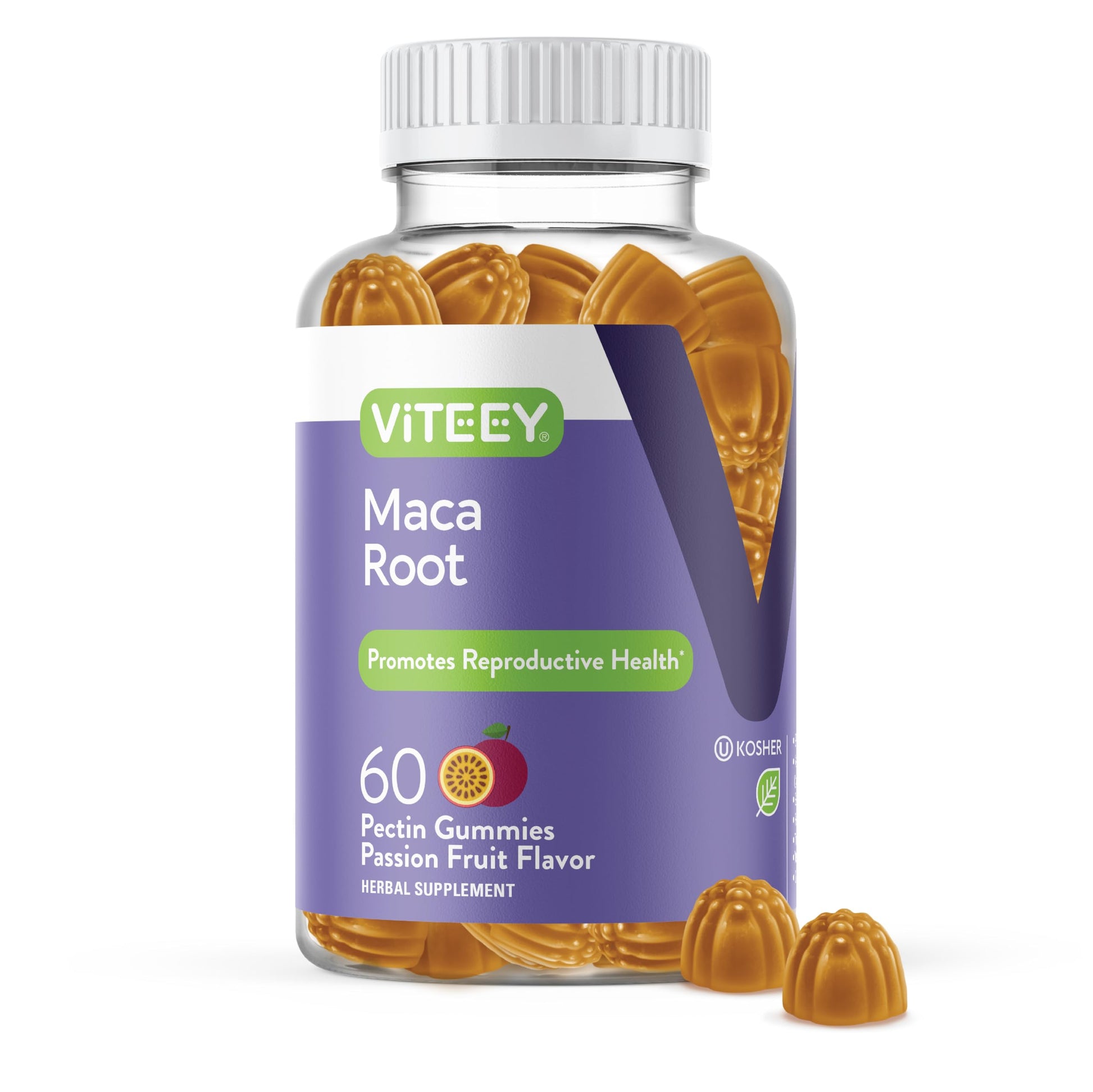 Viteey Black Maca Root Gummies - Drive, Passion & Energy Support - Black Maca Root for Men & Women - Vegan, Gluten Free - 60 Count - Medaid International