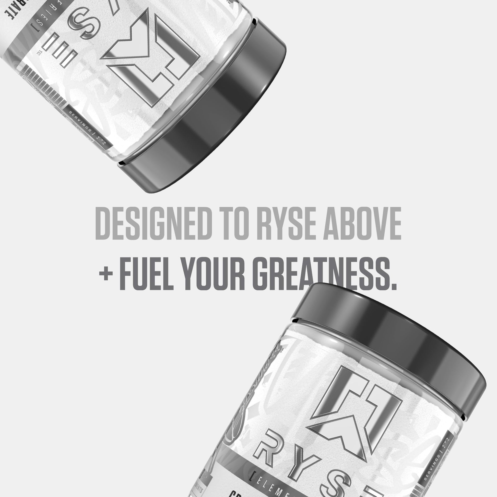 RYSE Creatine Monohydrate Powder - Unflavored - Supports Men & Women Lean Muscle Growth, Strength, Power, and Endurance - Helps Reduce Fatigue and Improve Workout Recovery - 60 Servings - Medaid International