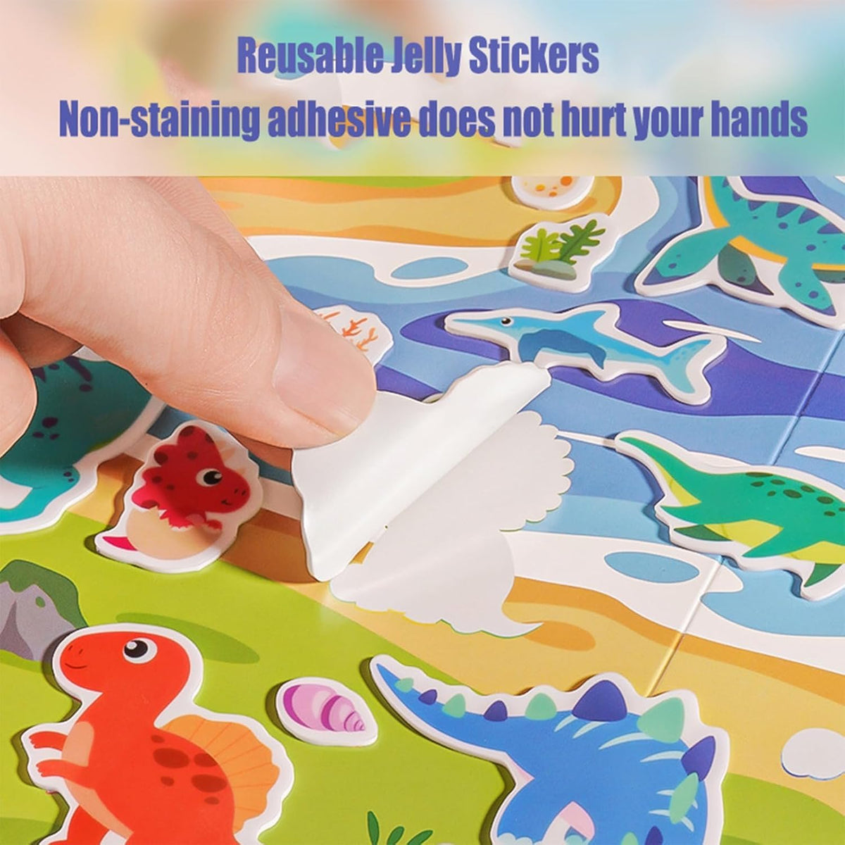 KASTWAVE 3-Pack Reusable 3D Sticker Books | Toddler Activity Scenes for Ages 2-4, Educational Learning Toys & Gifts for Boys & Girls
