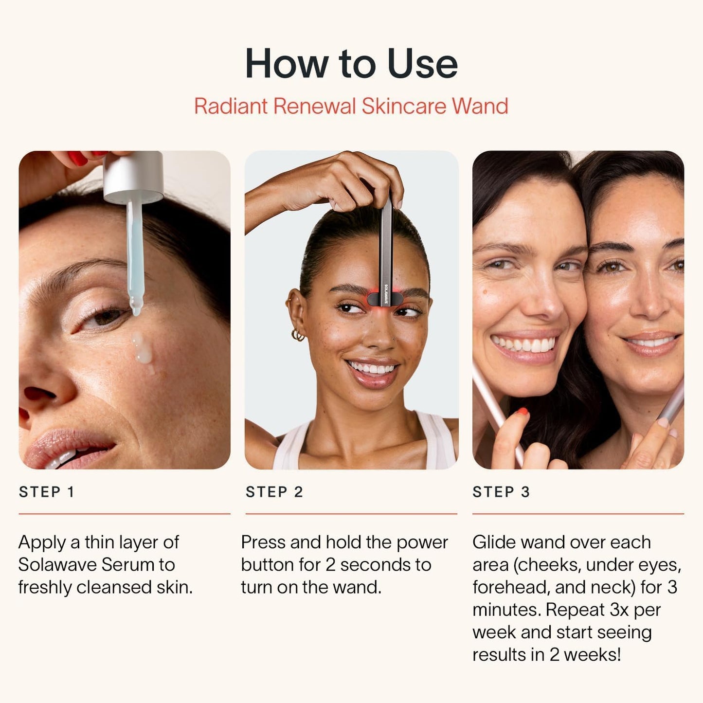 Solawave 4-in-1 Red Light Therapy Wand for Face & Neck | Beauty Device with Galvanic Current, Massager & Warmth | Anti-Aging, Wrinkle Reduction, Skin Tightening, Depuffing & Rejuvenation (Ombre) - Medaid International