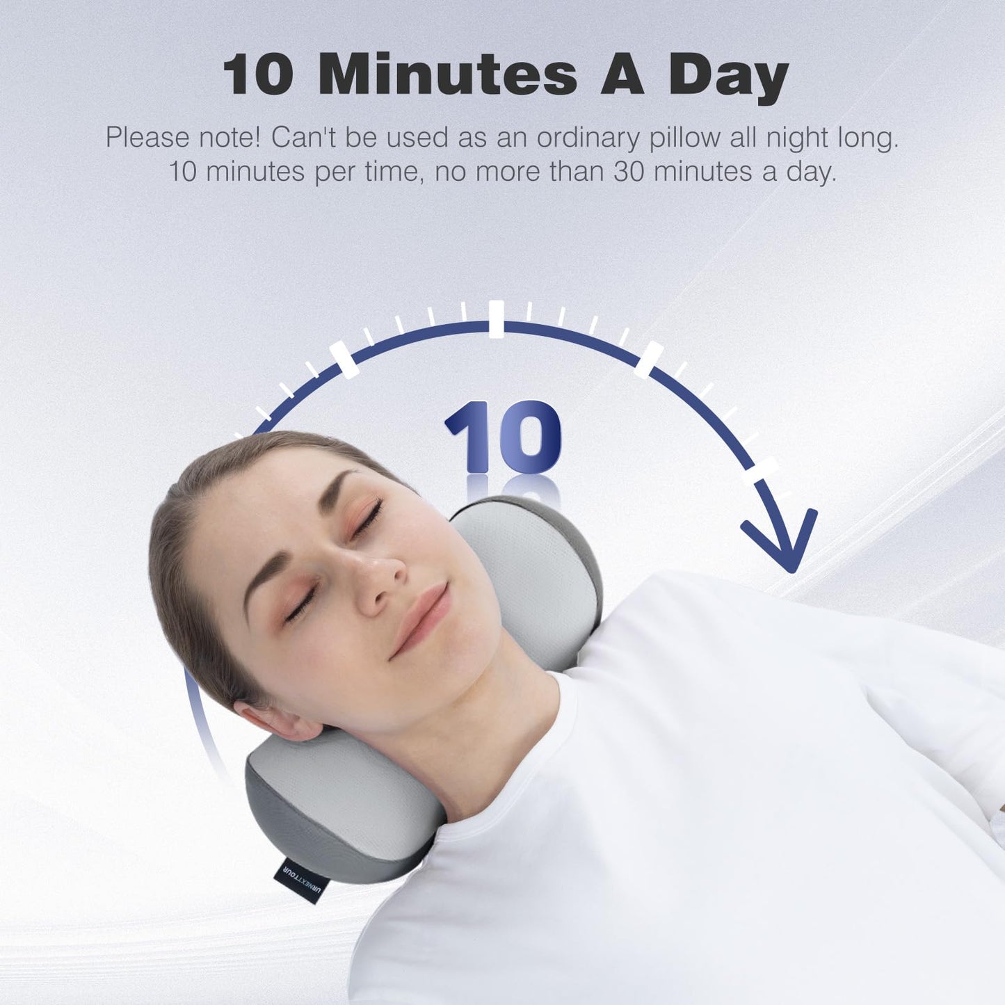 urnexttour Neck Cervical Pillow Cervical Traction Device Lumbar Support Memory Foam Roll Pillow Muscle Relief Shoulder Pain Relaxer Grey - Medaid International