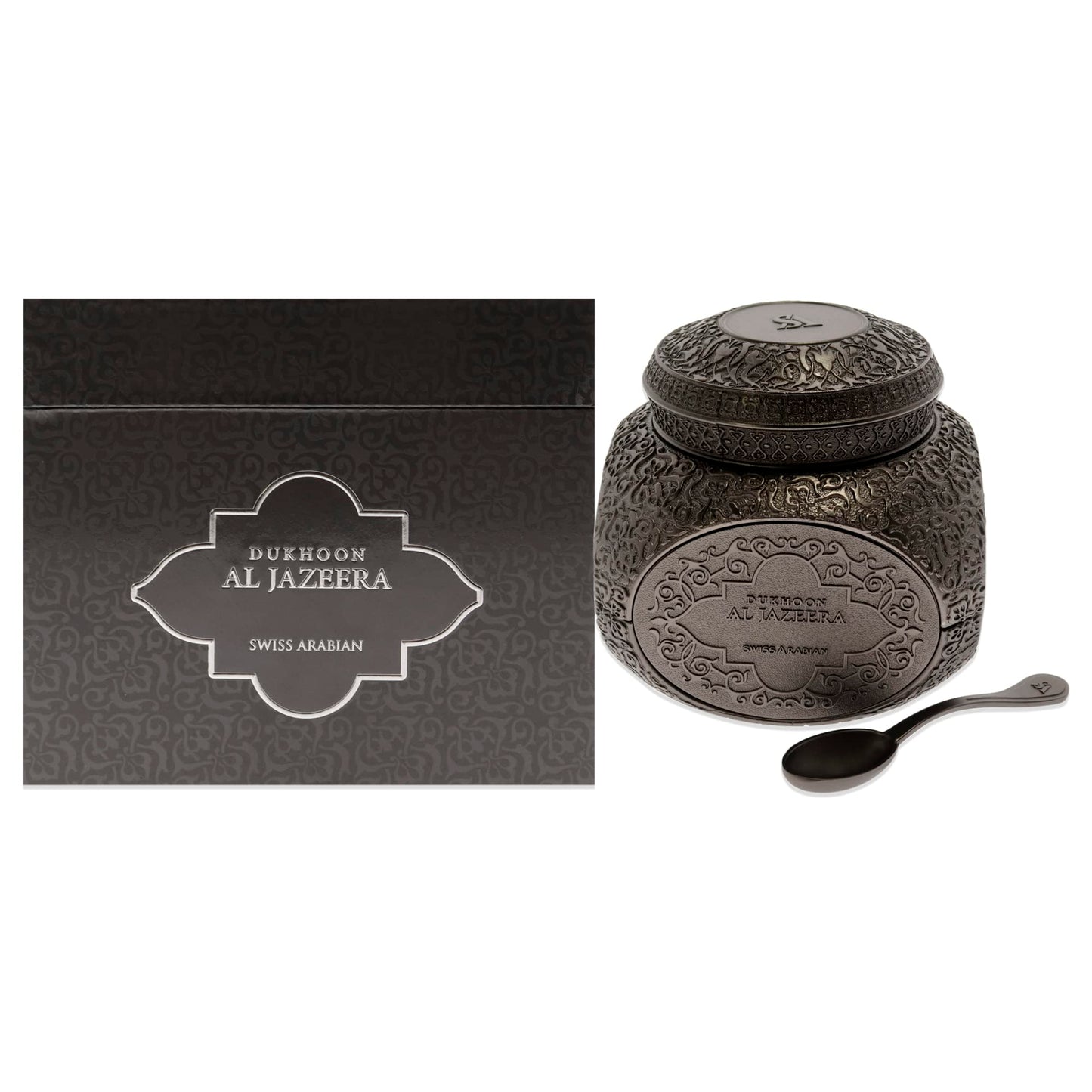 SWISS ARABIAN Dukhoon Al Jazeera - Luxury Products from Dubai - Lasting, Addictive Home Fragrance Powder Incense - Give Your Home A Seductive Signature Aroma - The Luxurious Scent of Arabia - 2.4 Oz - Medaid International