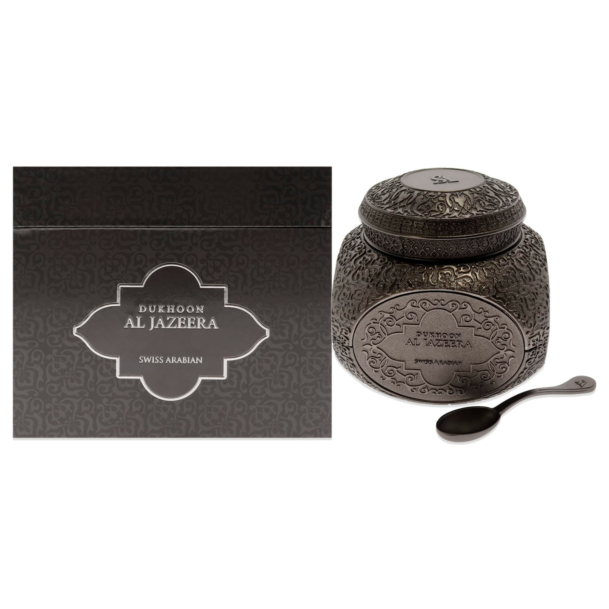 SWISS ARABIAN Dukhoon Al Jazeera - Luxury Products from Dubai - Lasting, Addictive Home Fragrance Powder Incense - Give Your Home A Seductive Signature Aroma - The Luxurious Scent of Arabia - 2.4 Oz - Medaid International
