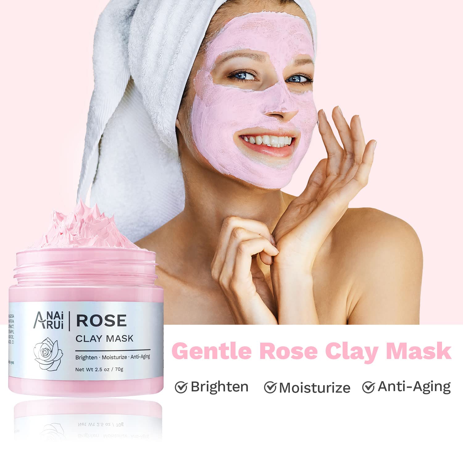 ANAI RUI 3 Pack Pore Purity Cleansing Clay Mask Set Absorbs Excess Oil,Turmeric Vitamin C Clay Mask -Rose Facial Mask -Avocado Green Tea Mud Mask,Facial Mask Skincare for Deep Cleansing 2.5 oz each - Medaid International