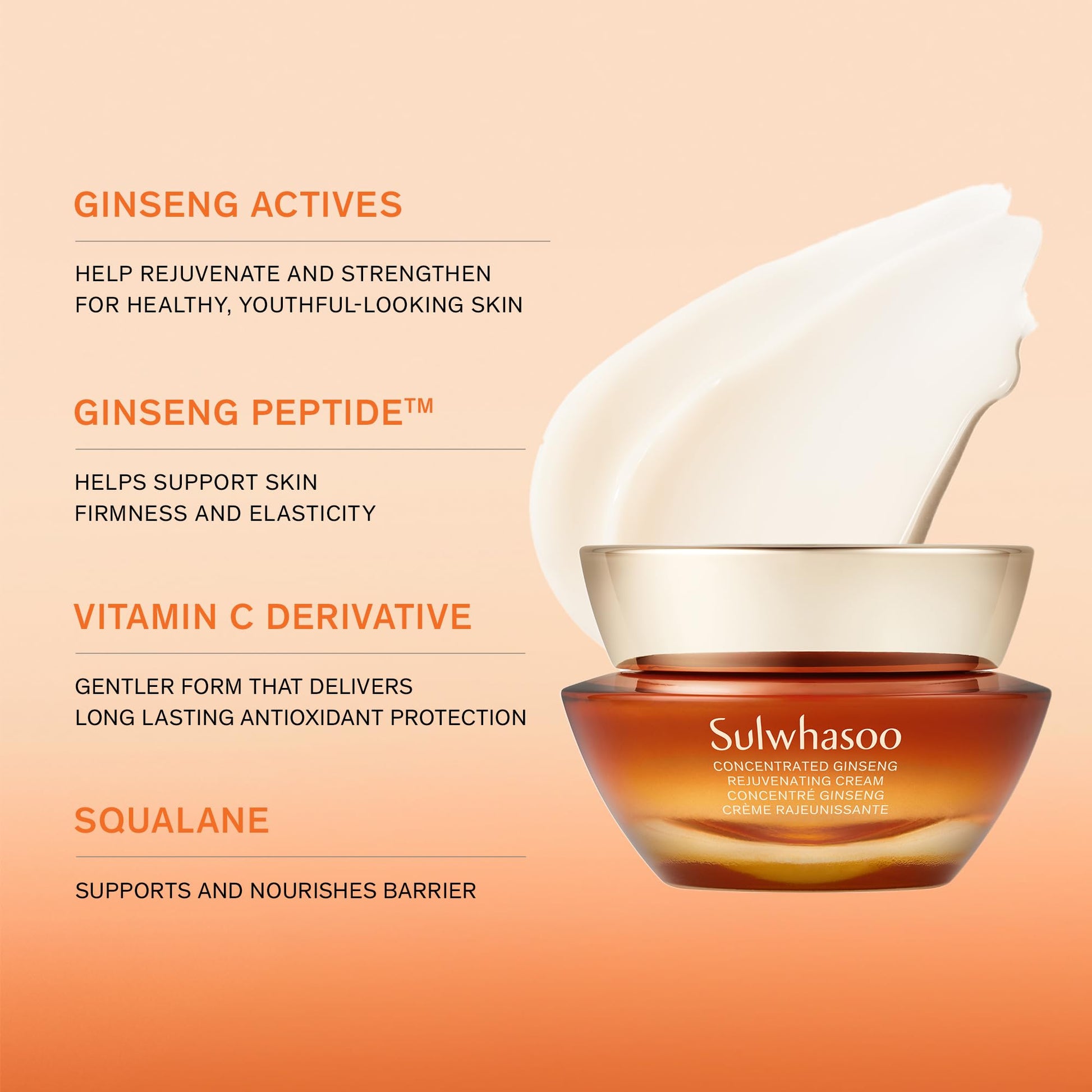 Sulwhasoo Concentrated Ginseng Rejuvenating Cream Mini –Visibly Plump Skin & Wrinkles | Anti-Aging Deep Hydration Moisturizer with Korean Ginseng Actives, Ginseng Peptide & Vitamin C | Korean Skincare - Medaid International