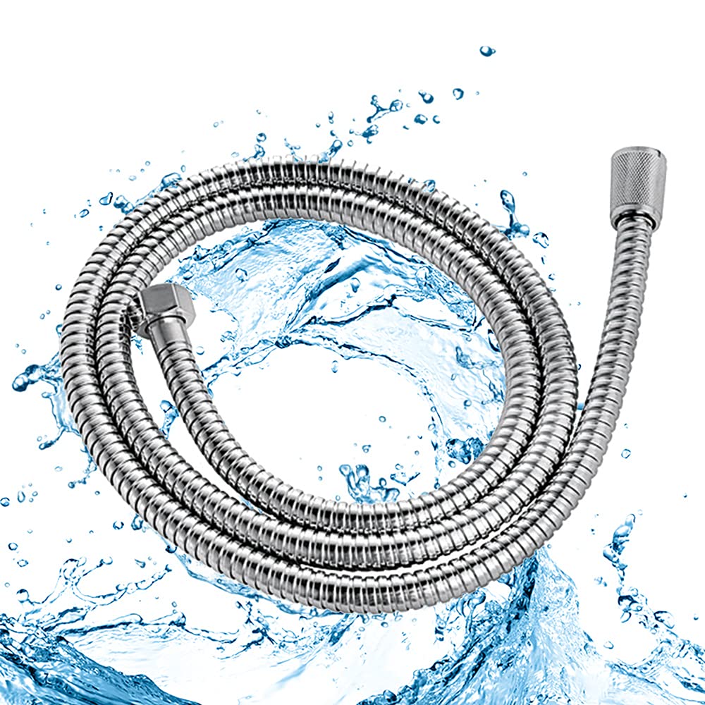 JOMOO Shower Hose, Flexible Stainless Steel Handheld Shower Hose 5 Ft 60 Inches Replacement Hose for Handheld Shower Extra Long, Chrome